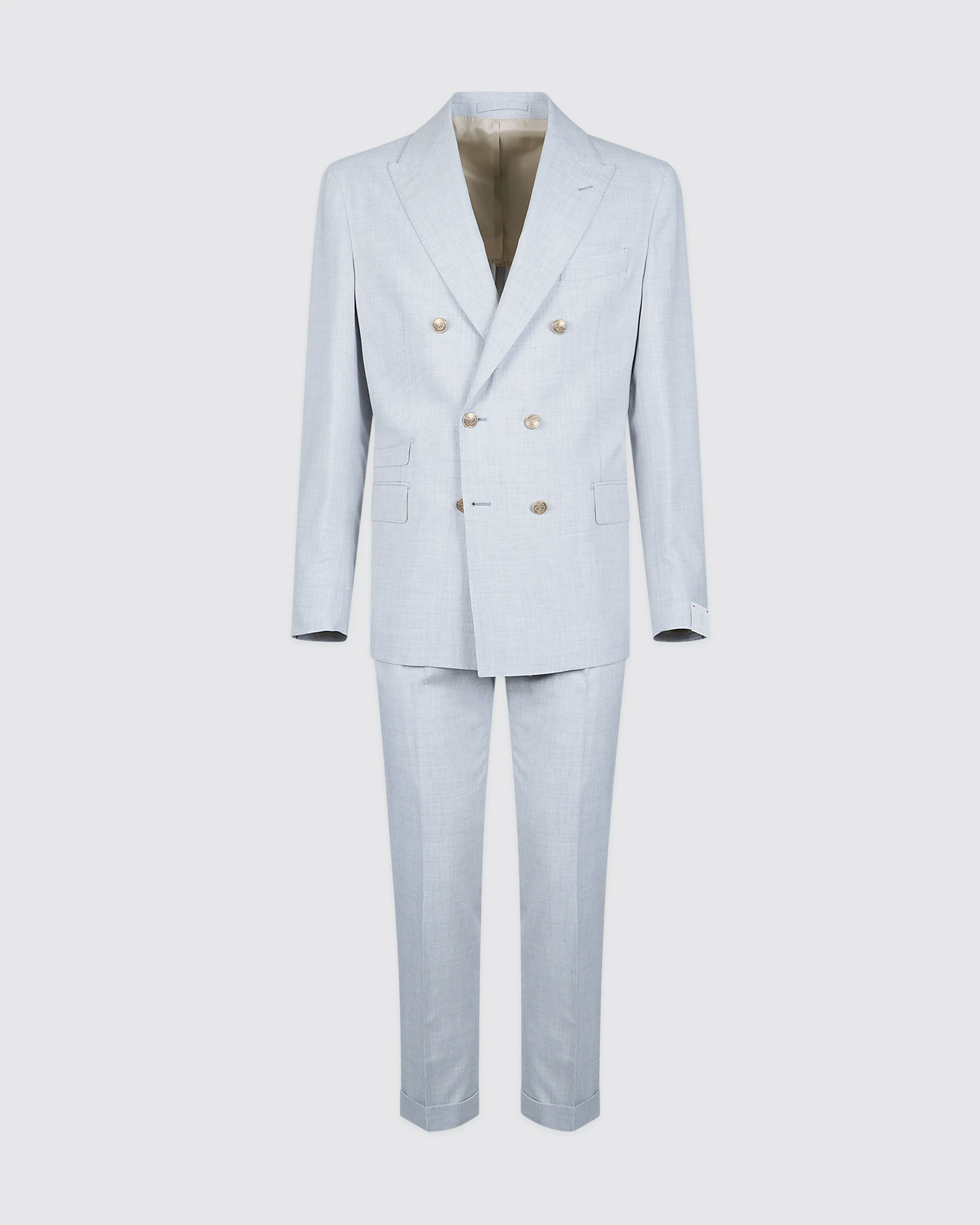Abito Doppiopetto Slim Fit in Lana Cotone e Seta - Image 6