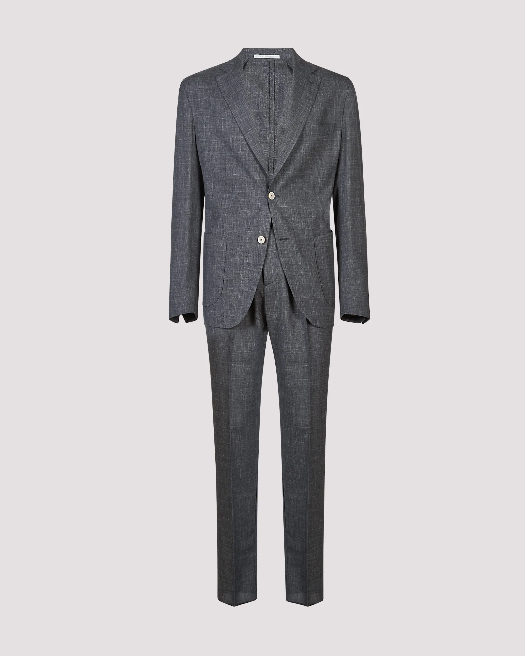 Abito Monopetto in Lana Seta e Lino Slim Fit - Image 6
