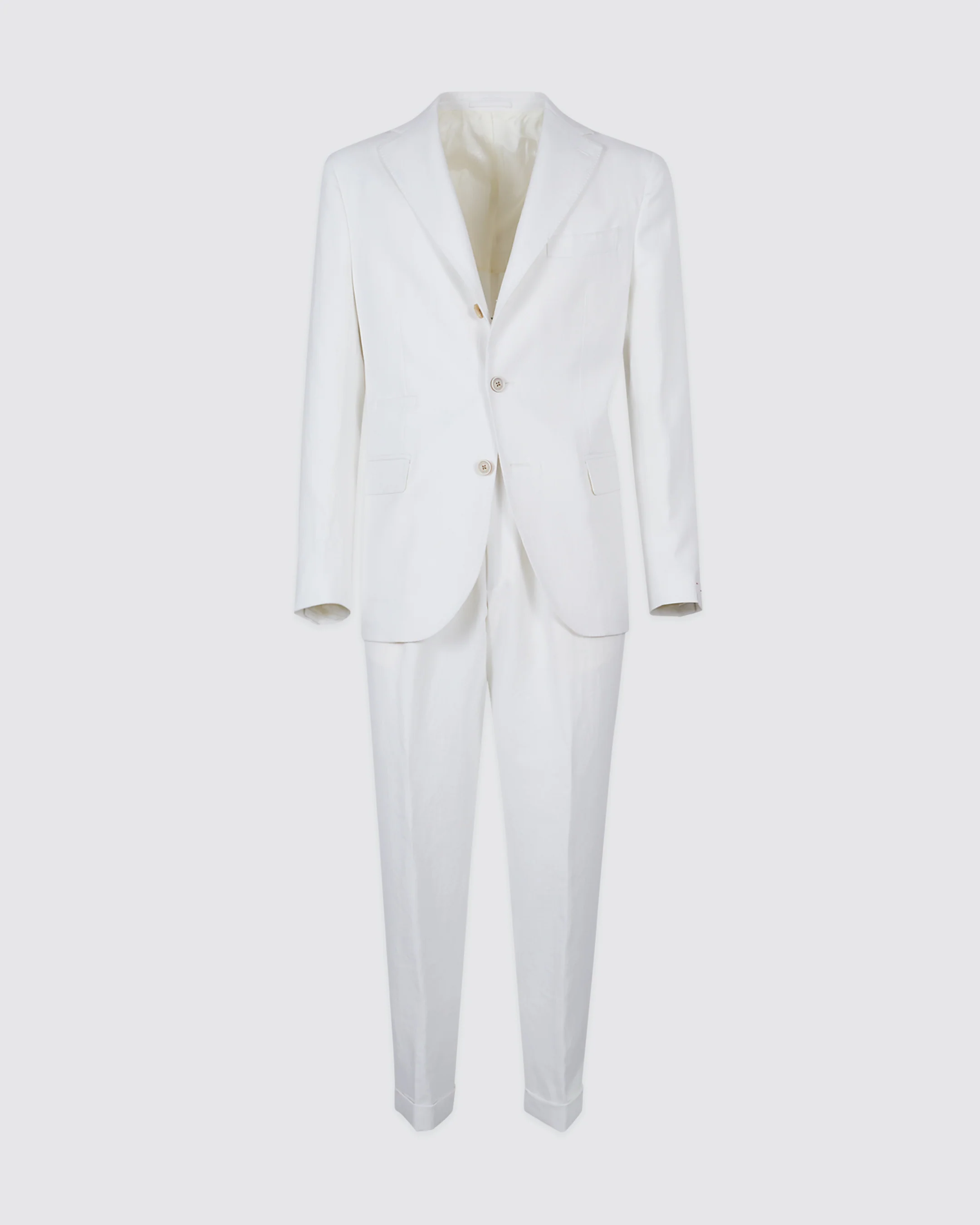 Abito Monopetto in Lino Slim Fit con Doppie Pinces - Image 4