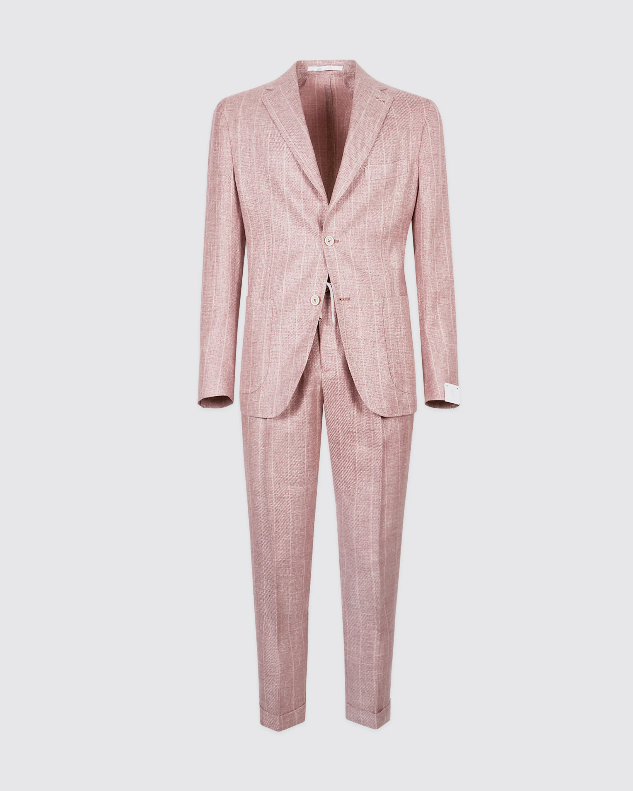 Abito Monopetto Slim Fit in Lino Cashmere e Seta - Image 6
