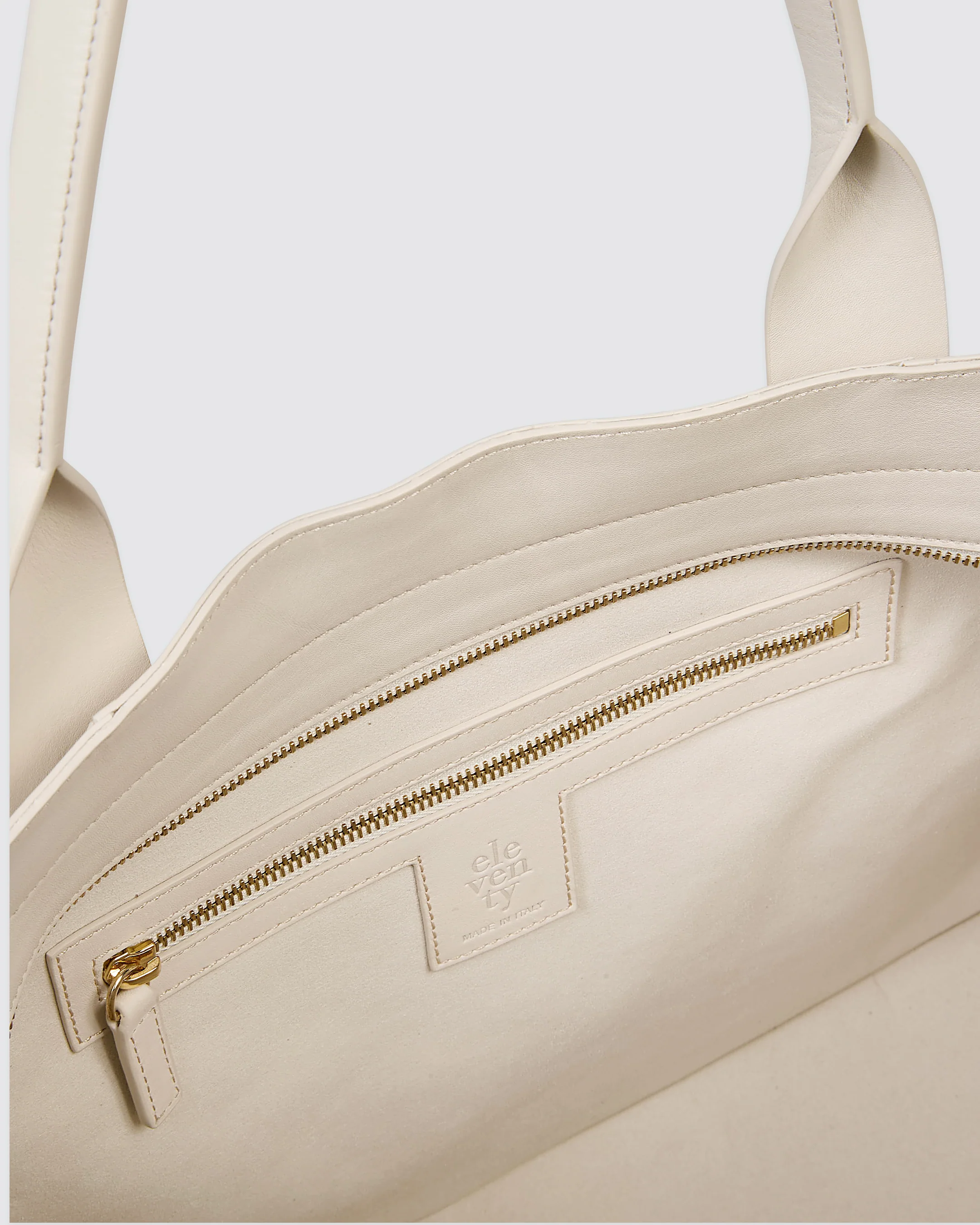 Borsa Tote in Tela di Cotone e Pelle di Vitello - Image 3