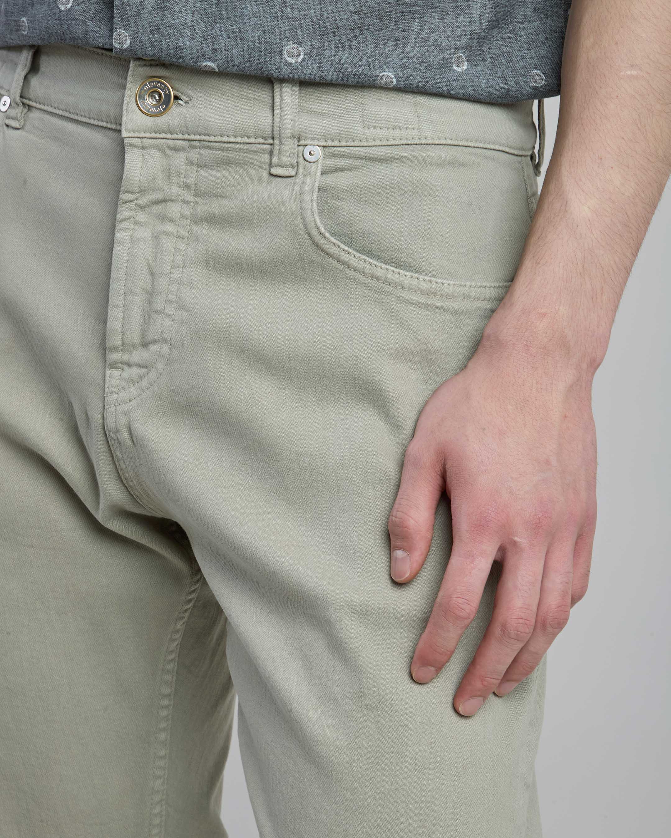 Pantalone 5 Tasche Denim Cotone Stretch Regular Fit - Image 3