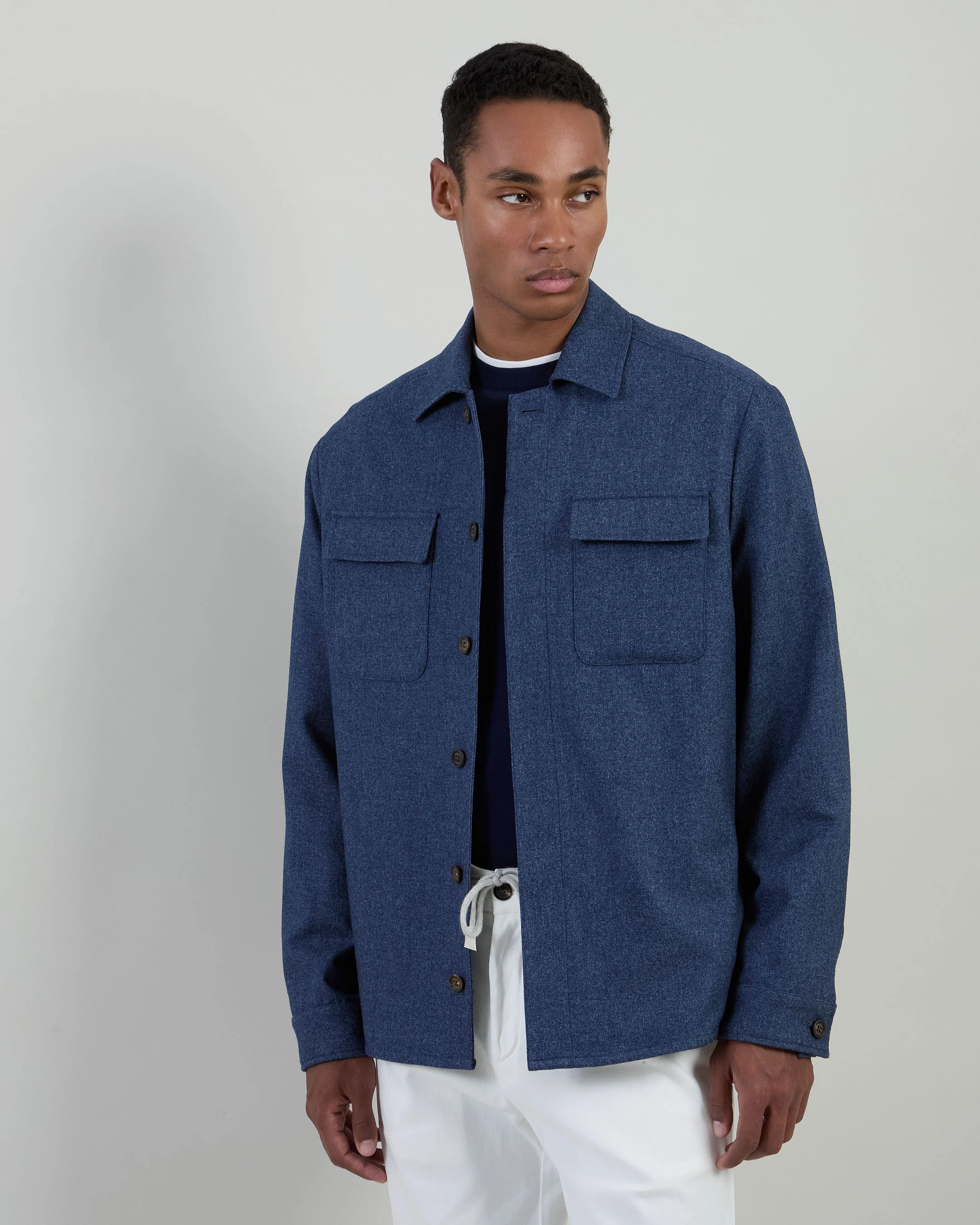 GIACCA-CAMICIA LANA COTONE CASHMERE