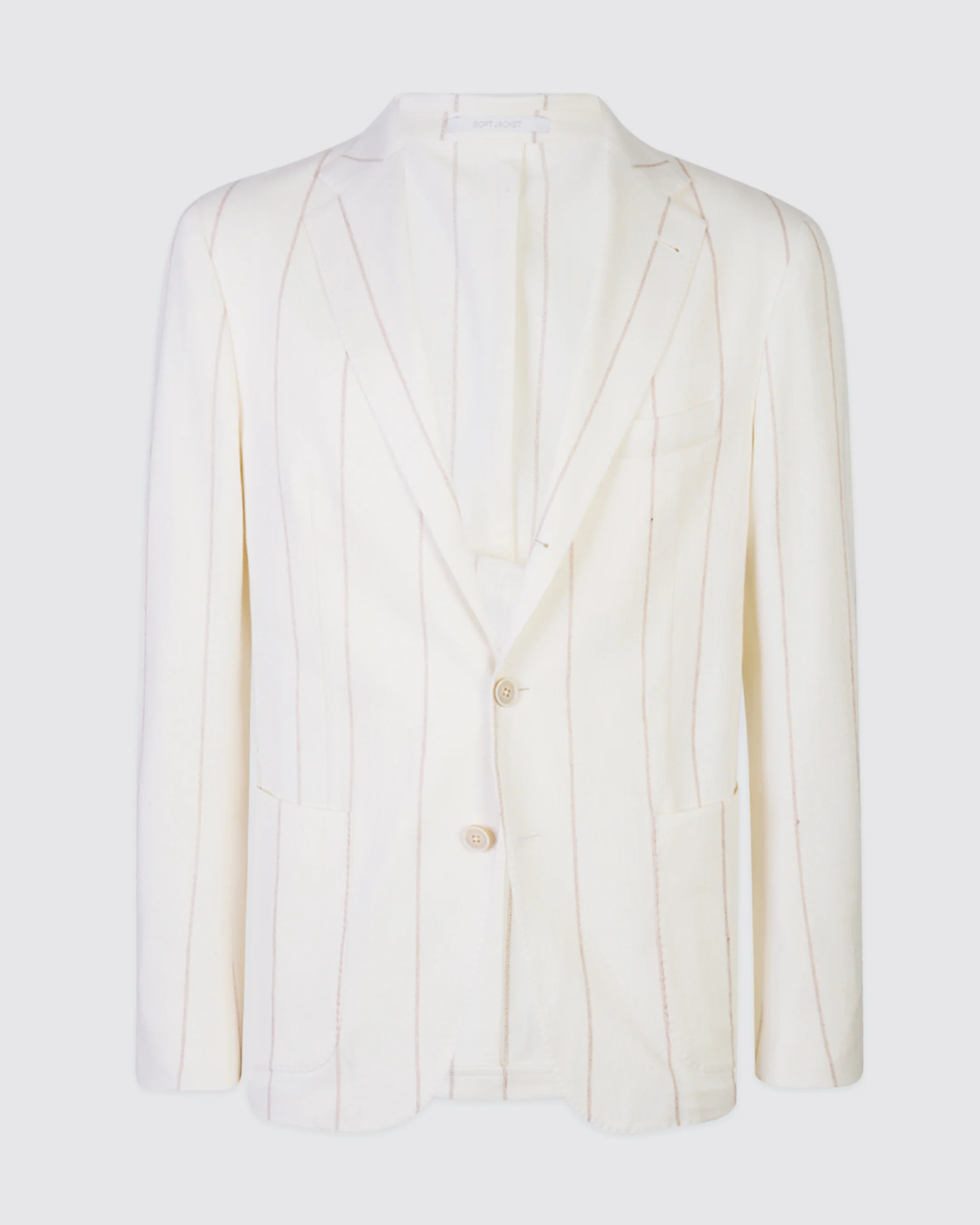 Giacca Monopetto in Jersey di Cotone e Lino Slim Fit - Image 4