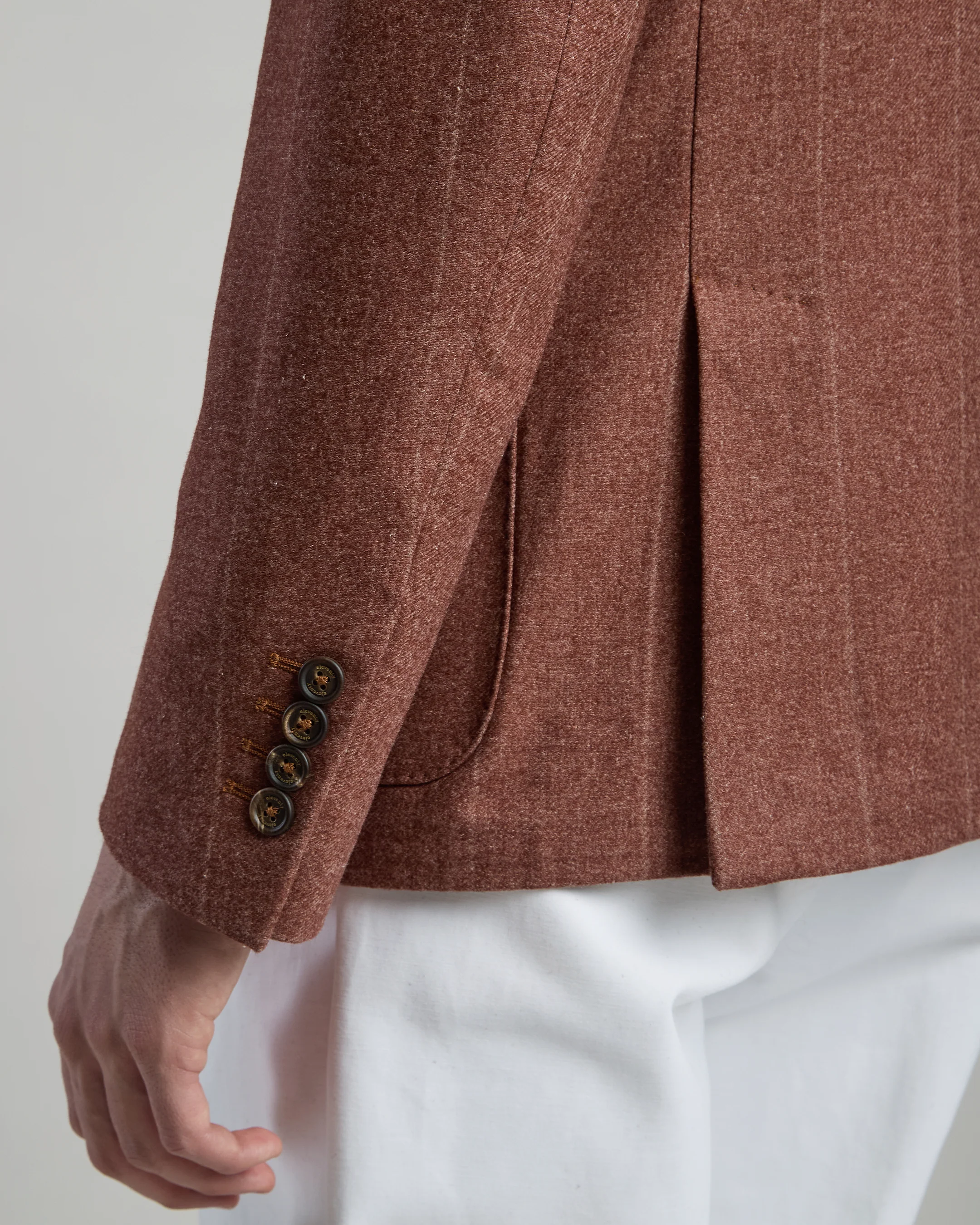 GIACCA MONOPETTO LANA COTONE CASHMERE - Image 4