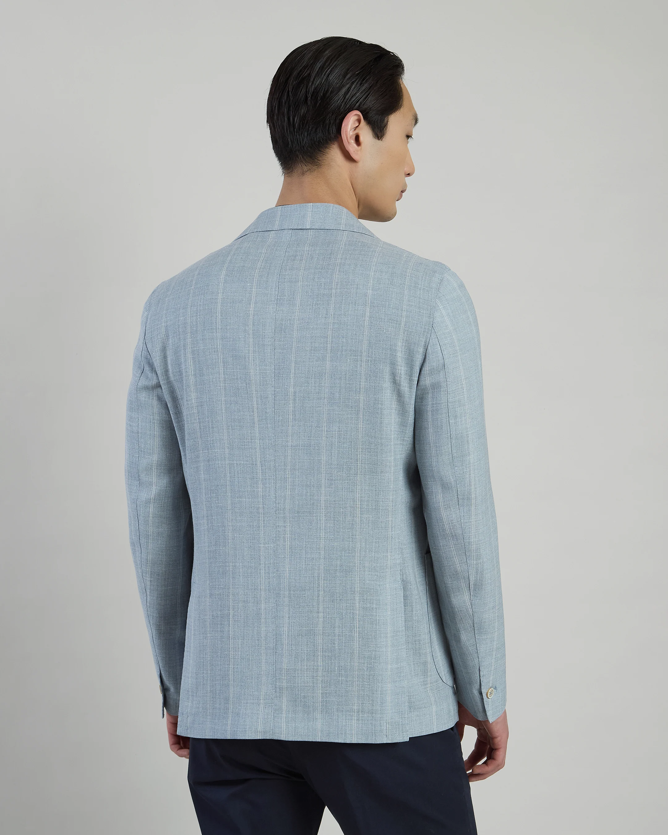Giacca Monopetto in Lana Seta e Lino Slim Fit - Image 2