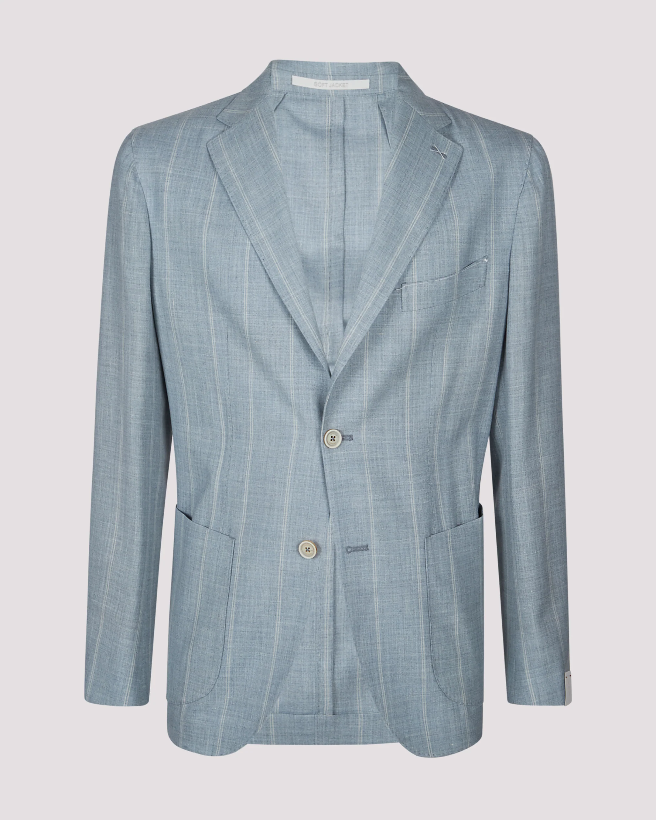 Giacca Monopetto in Lana Seta e Lino Slim Fit - Image 5