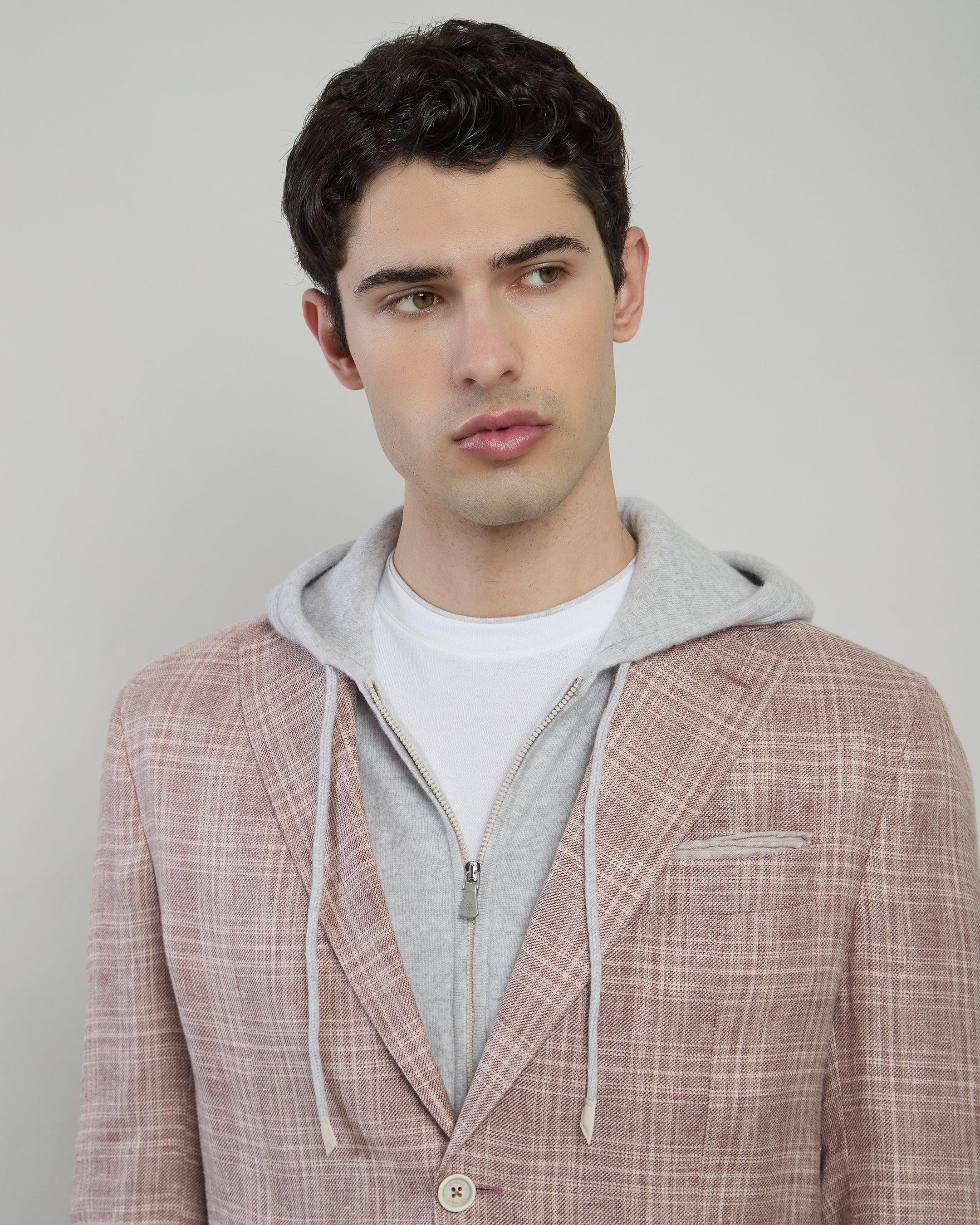 Giacca Monopetto in Lino Cashmere e Seta Slim Fit - Image 3