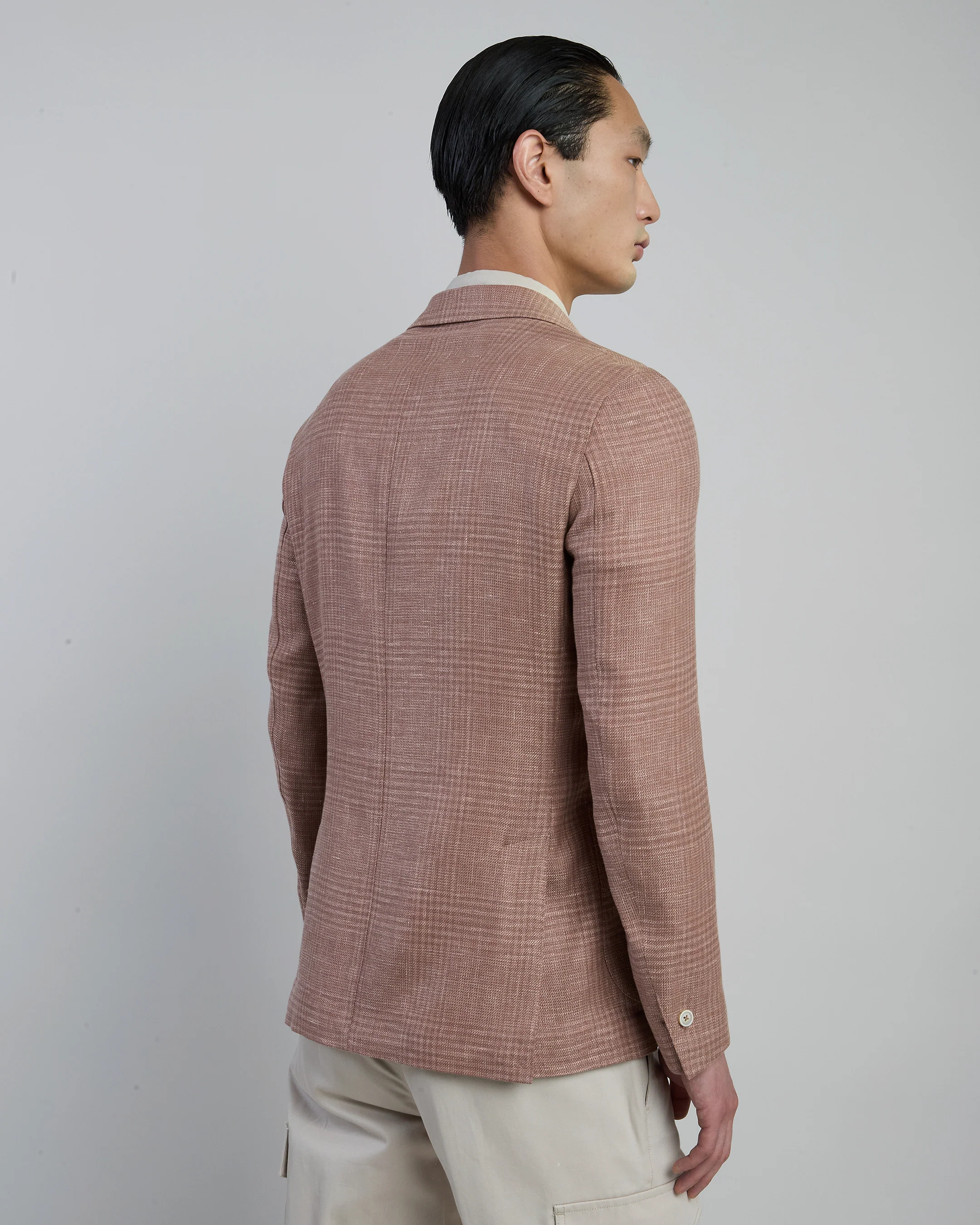 Giacca Monopetto Slim Fit in Lino Lana e Seta - Image 2