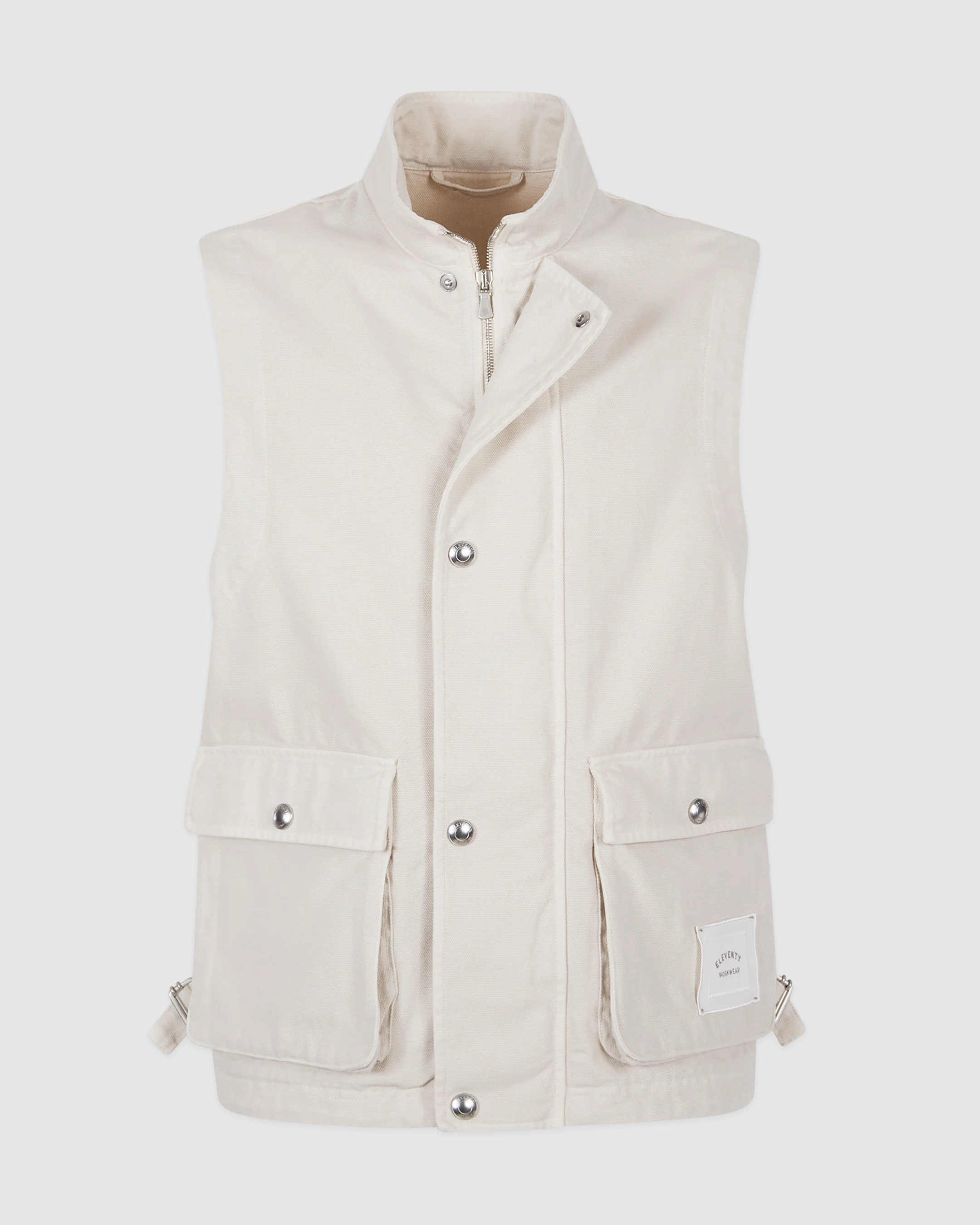 Gilet Work in Cotone Tinto Capo con Tasche da Uomo - Image 5