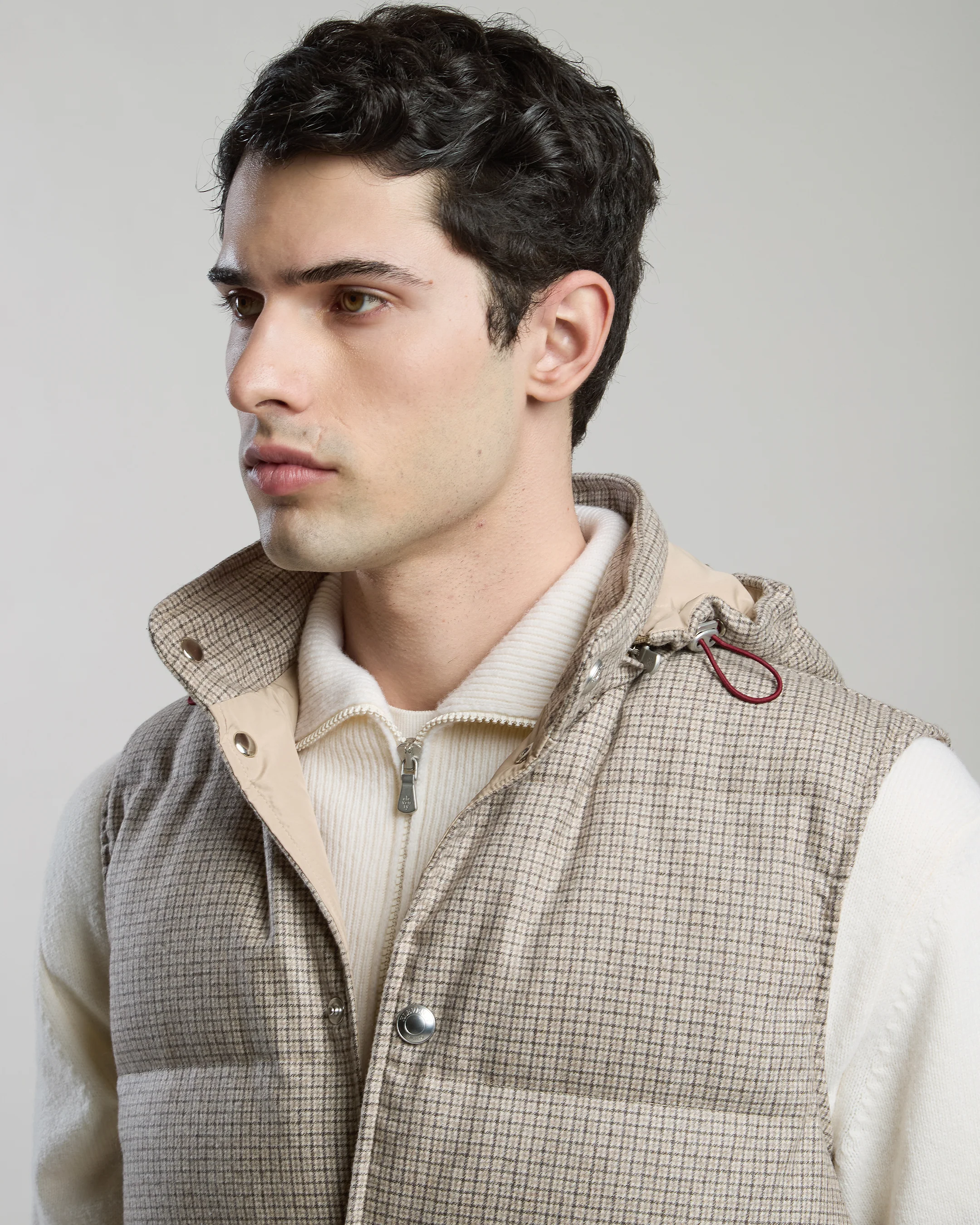 GILET IN NYLON LANA CASHMERE - Image 3