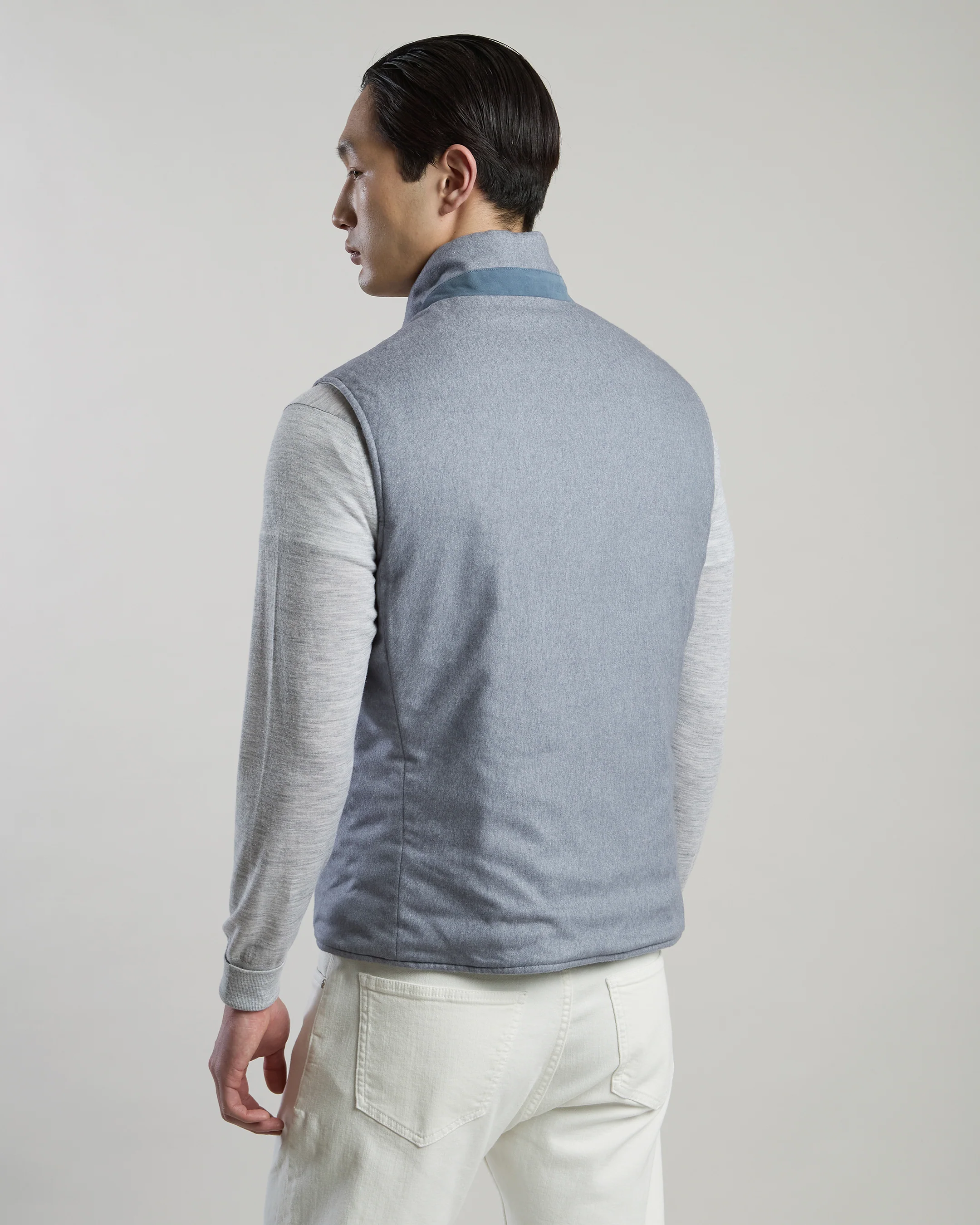 GILET REVERSIBILE CASHMERE SETA - Image 3