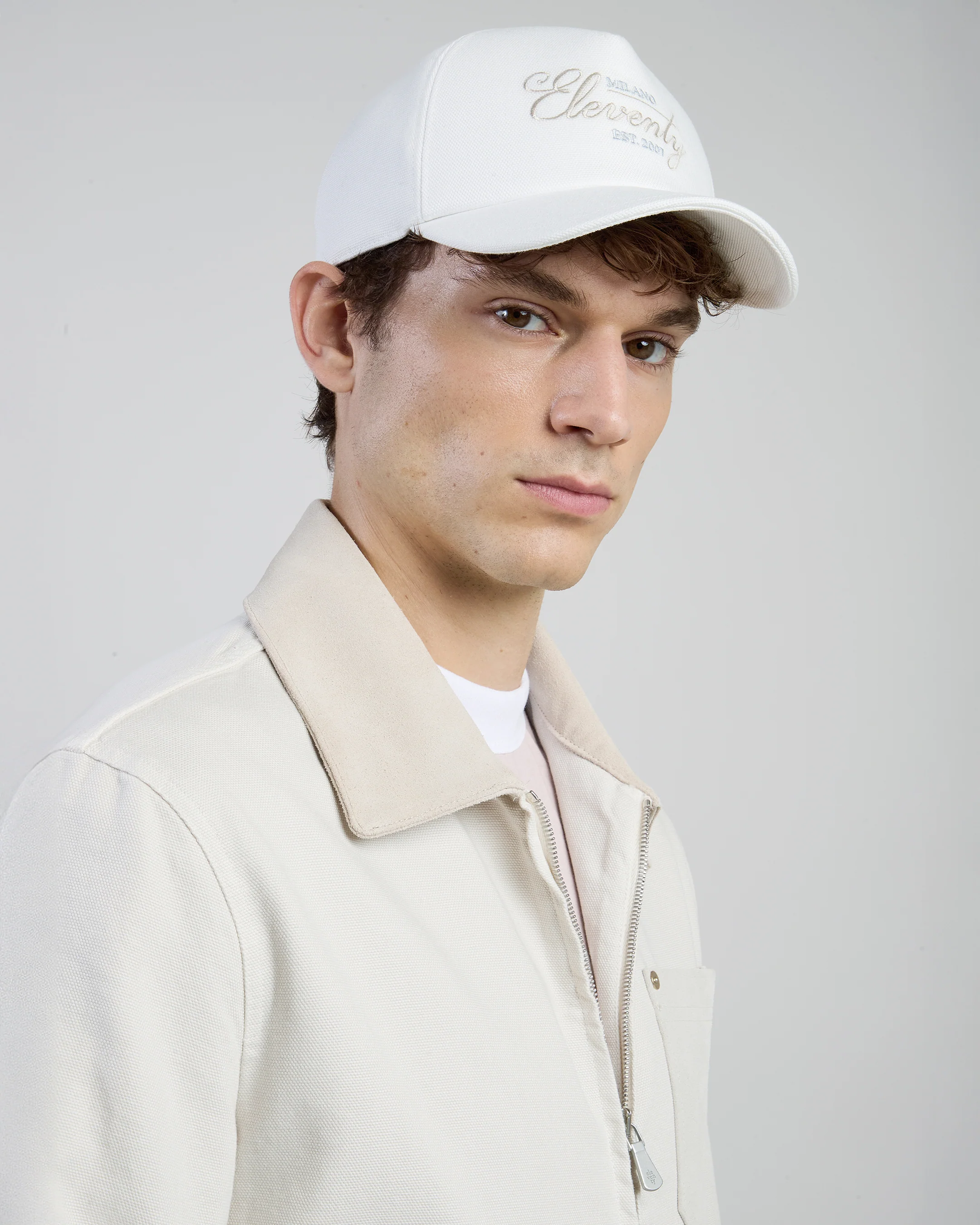 Giubbino Bimaterico in Cotone e Crosta Stile Workwear - Image 3