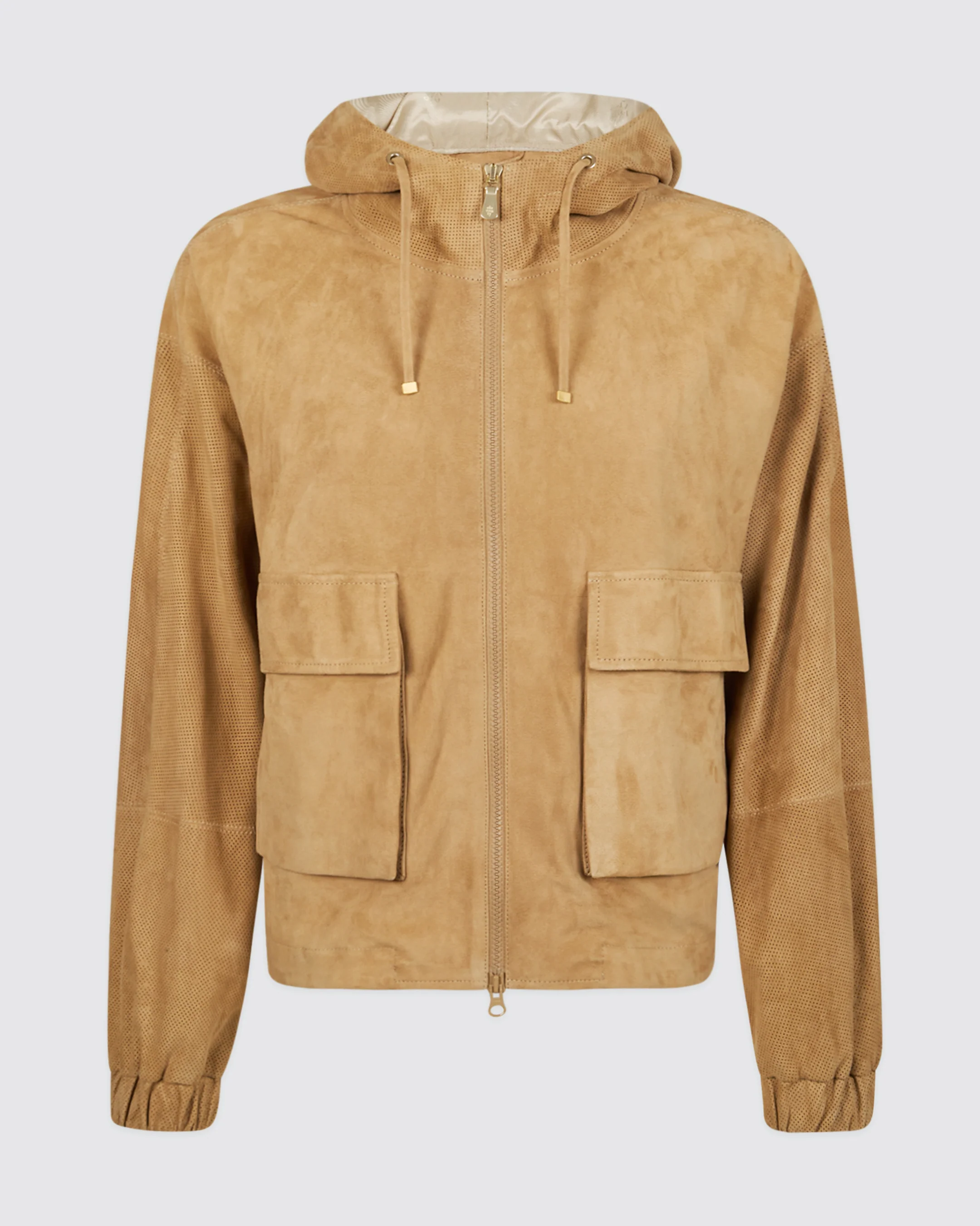 Giubbino in Pelle Suede con Cappuccio da Donna - Image 5