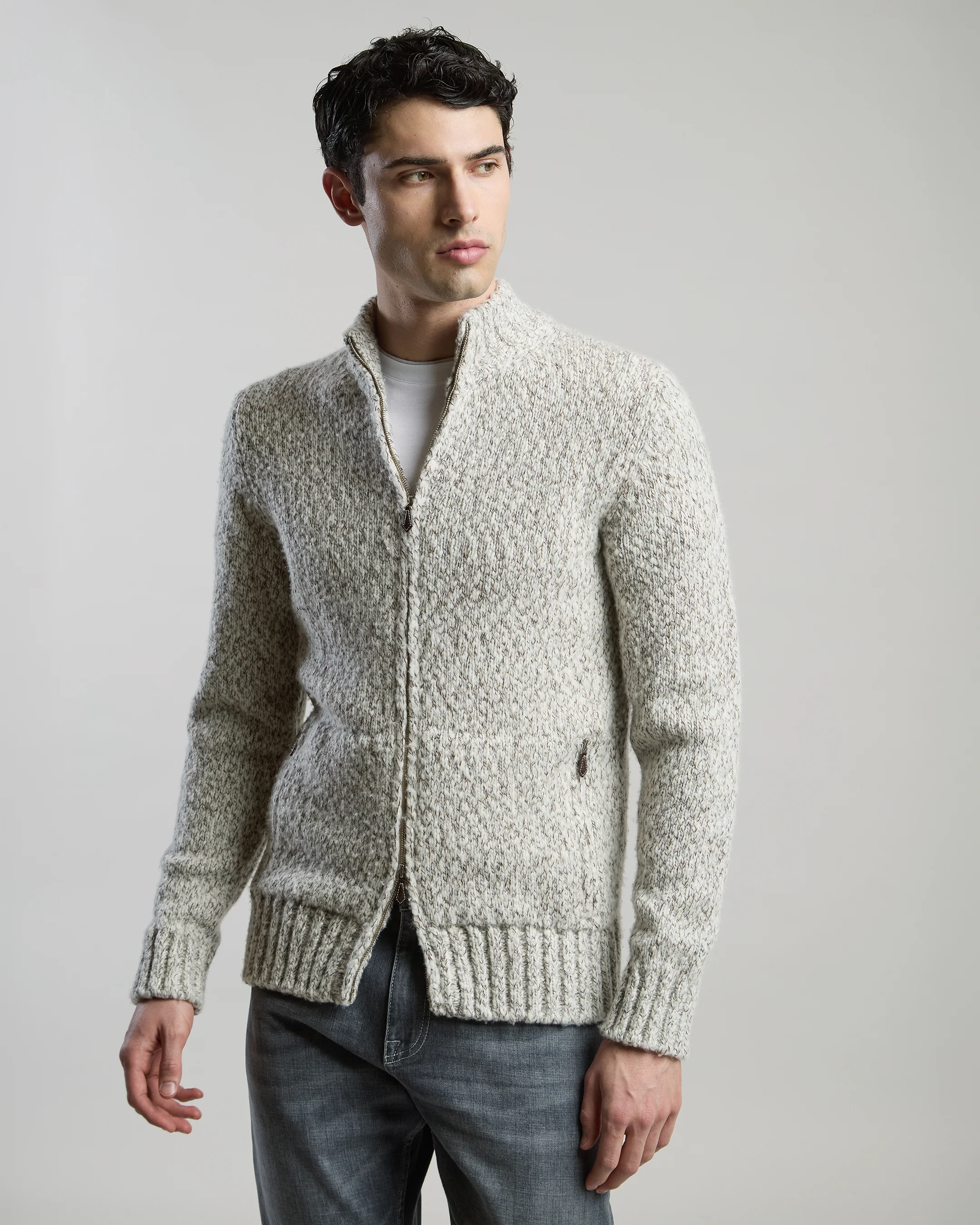 MAGLIA FULL ZIP CASHMERE LANA