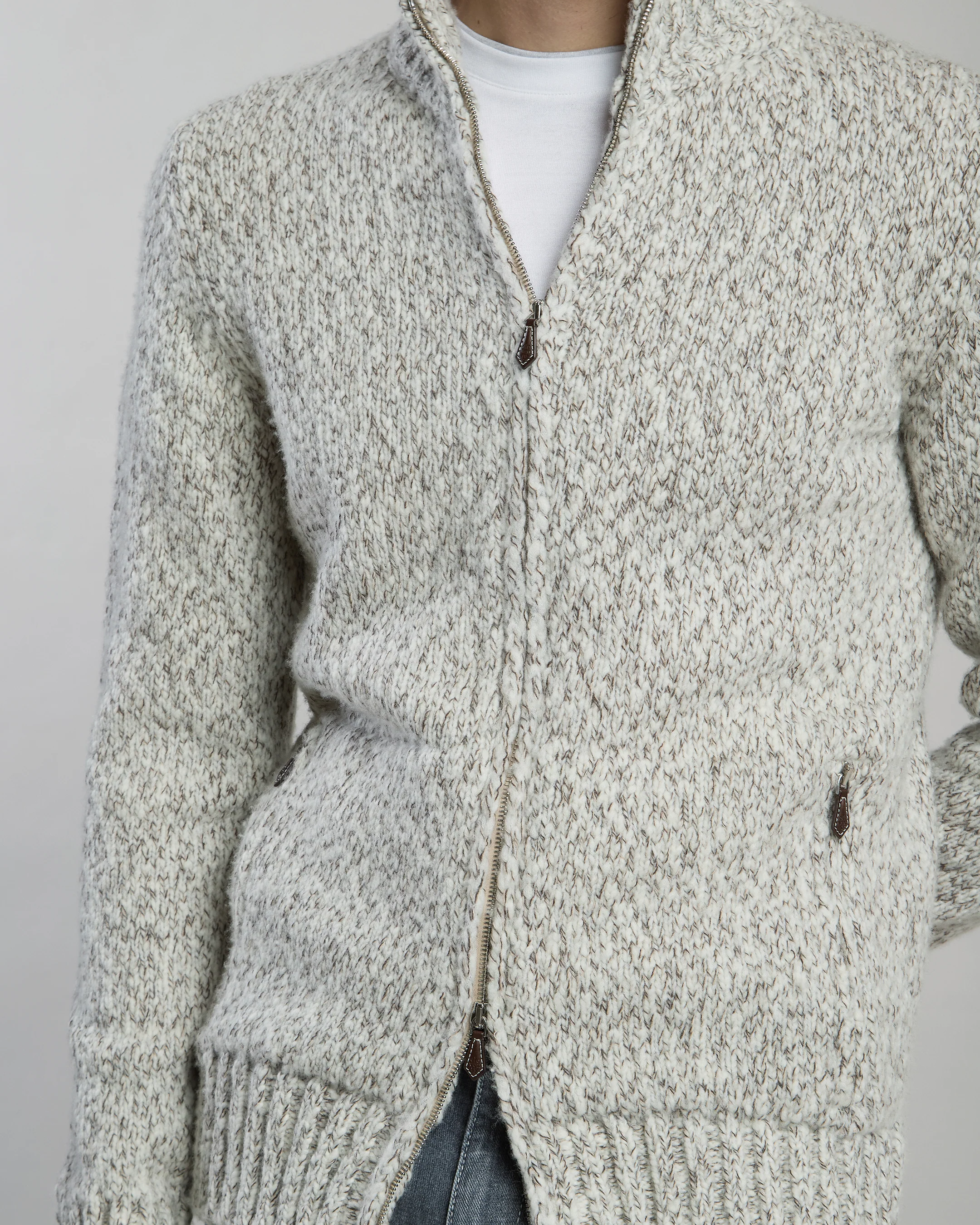 MAGLIA FULL ZIP CASHMERE LANA - Image 3