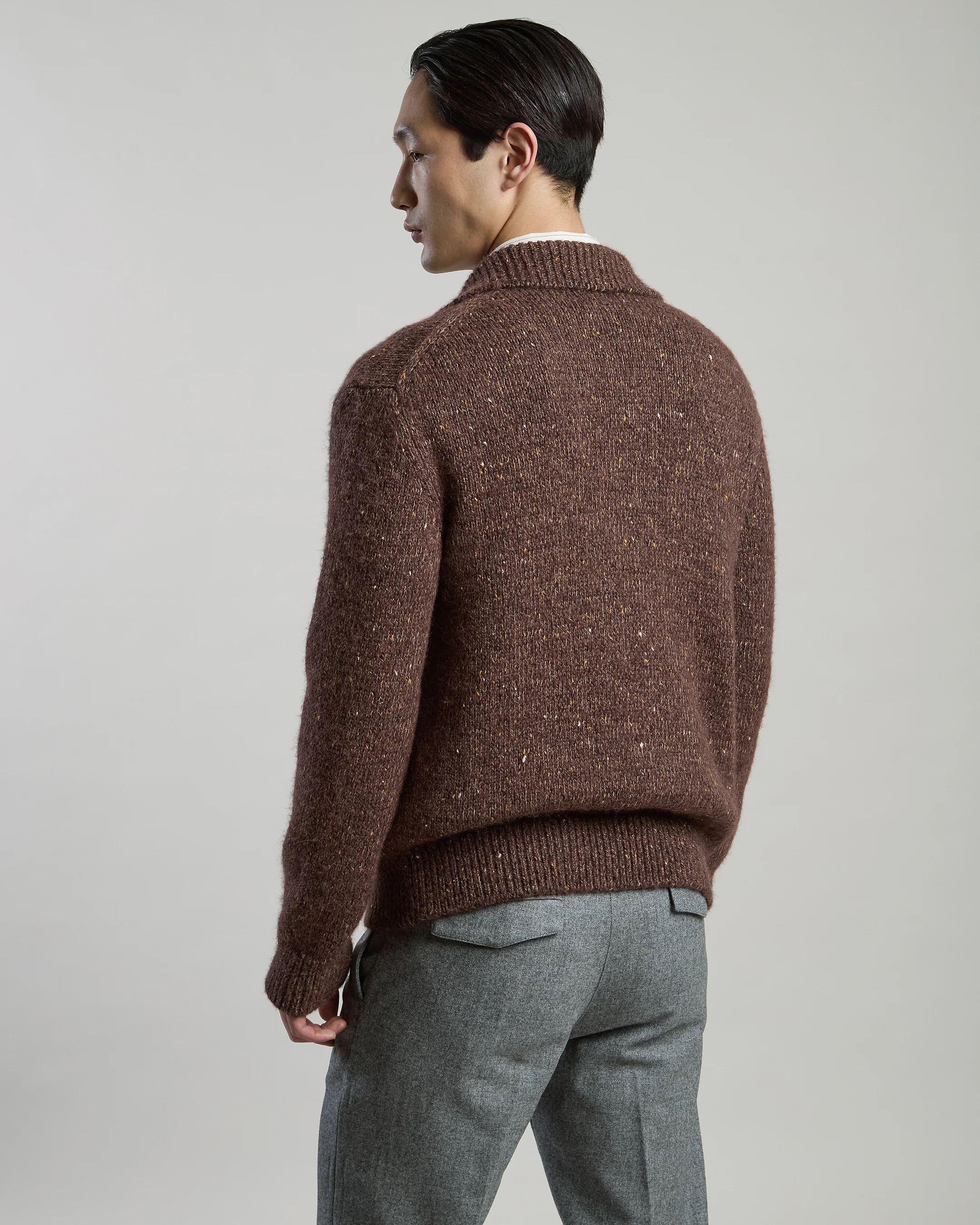 MAGLIA FULL ZIP LANA ALPACA SETA - Image 2