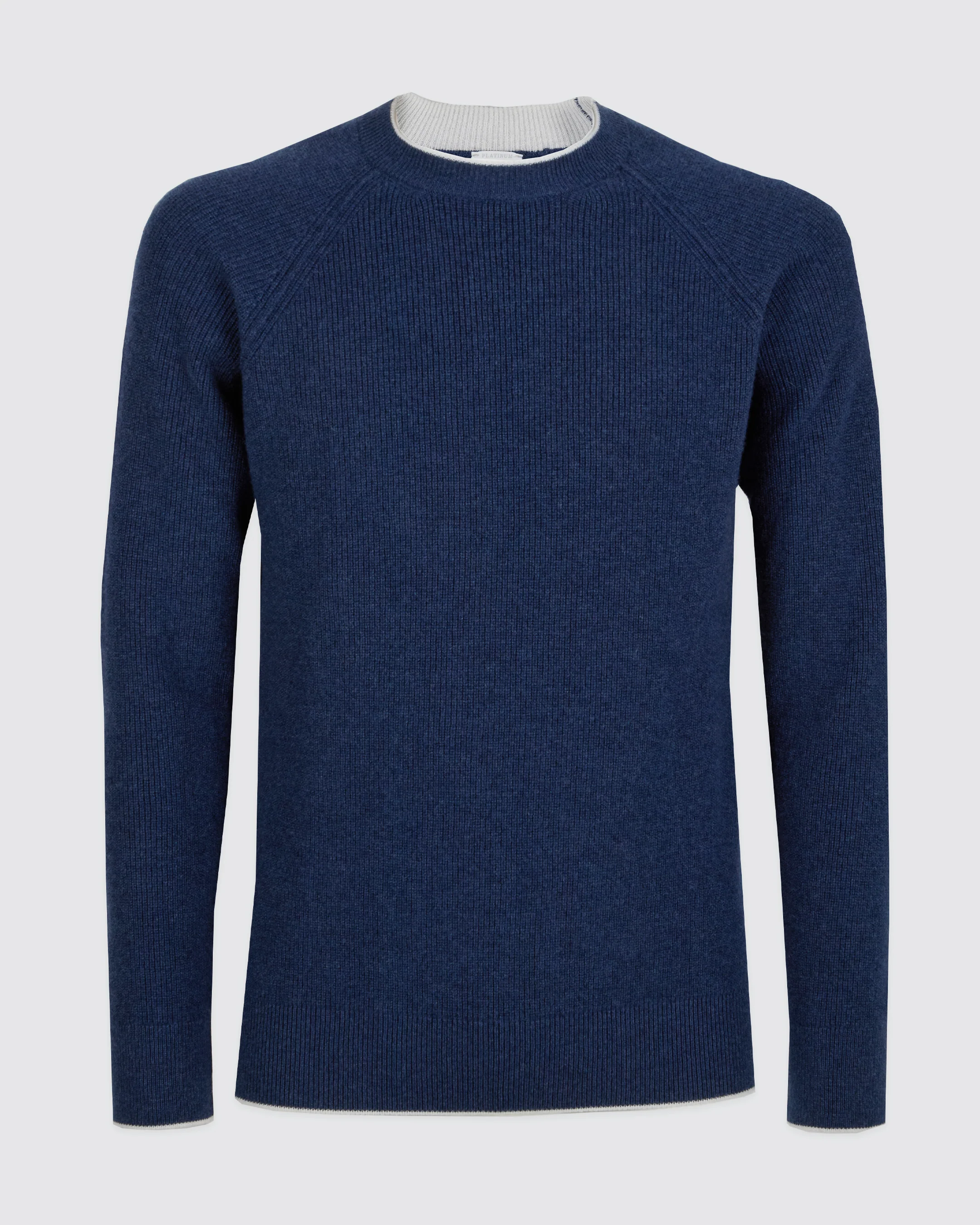Maglia Girocollo in Cashmere a Righe con Maniche Raglan - Image 4