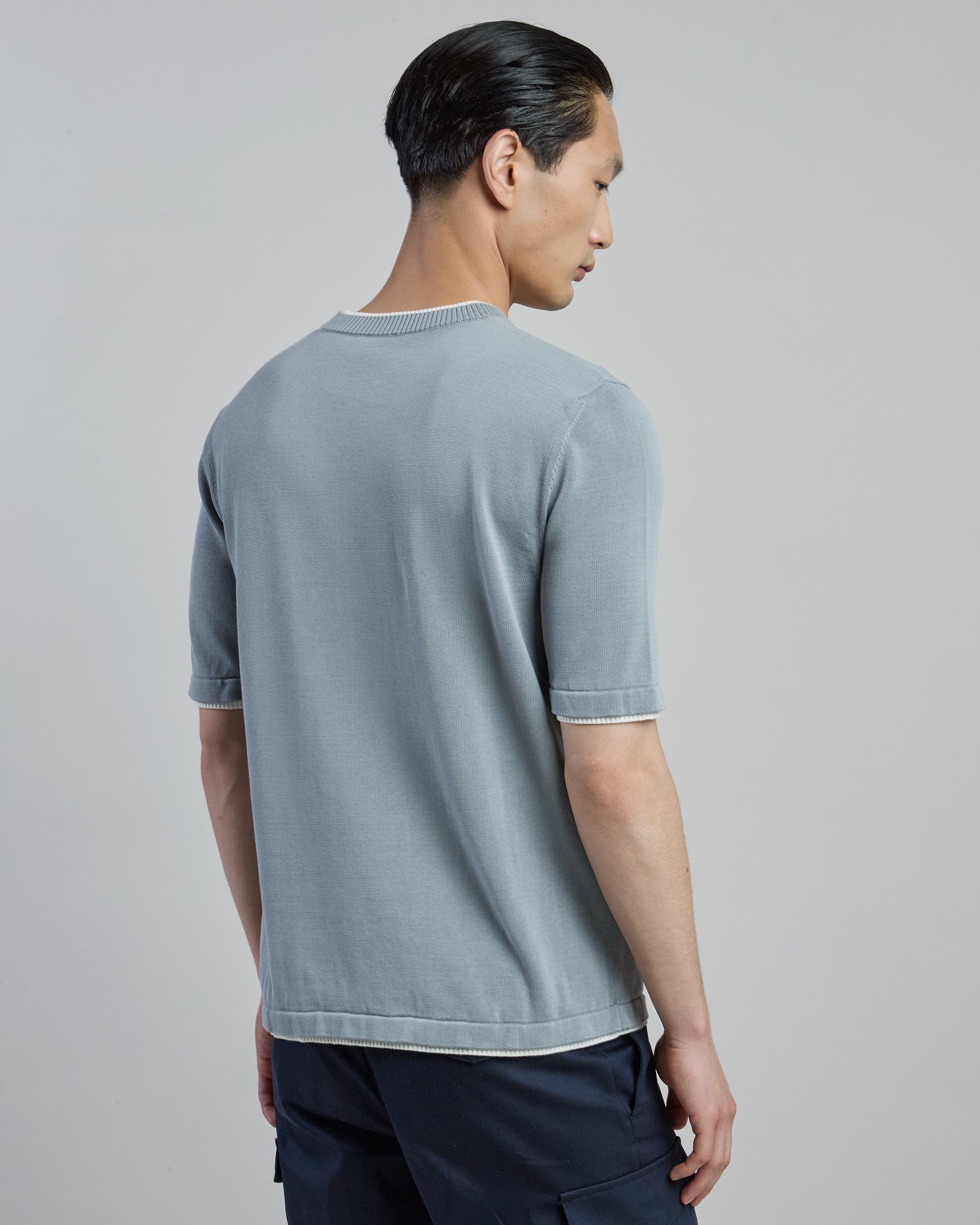 Maglia Girocollo in Cotone Mezza Manica Finezza 16 - Image 6