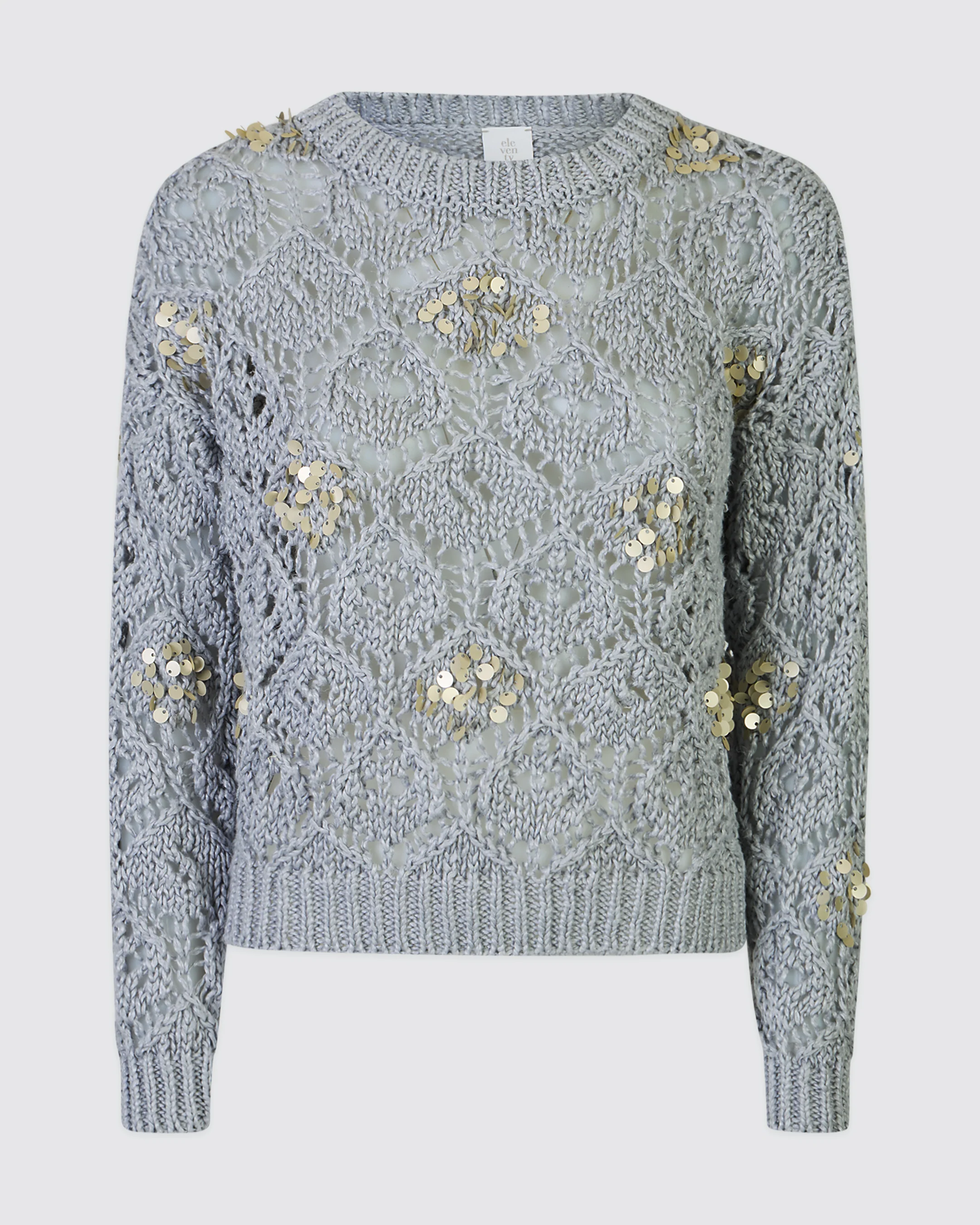 Maglia Girocollo in Lino con Paillettes da Donna - Image 5