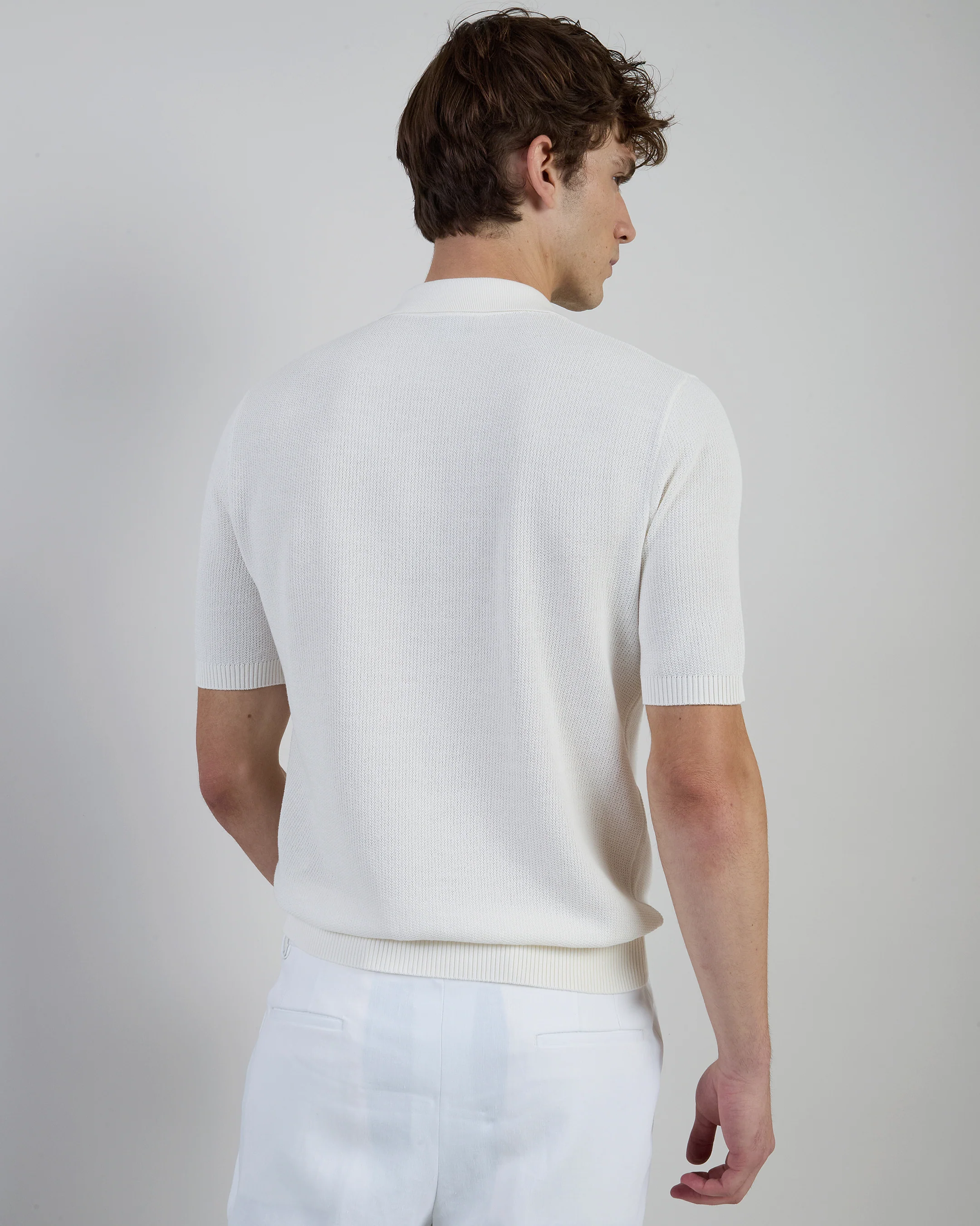 Maglia Mezza Zip in Cotone Nido d'Ape Uomo - Image 2