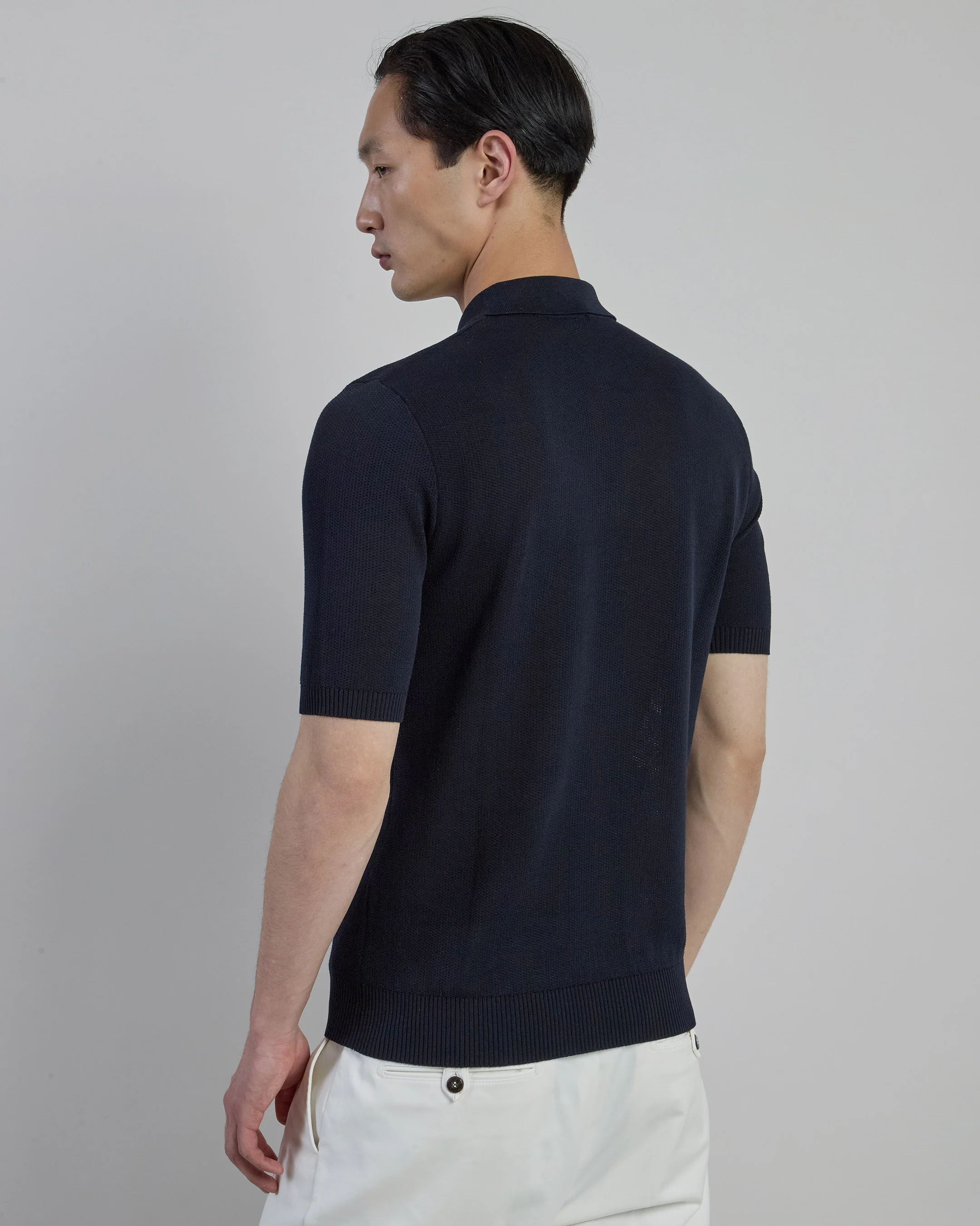 Maglia Mezza Zip in Cotone Nido d'Ape Uomo - Image 6