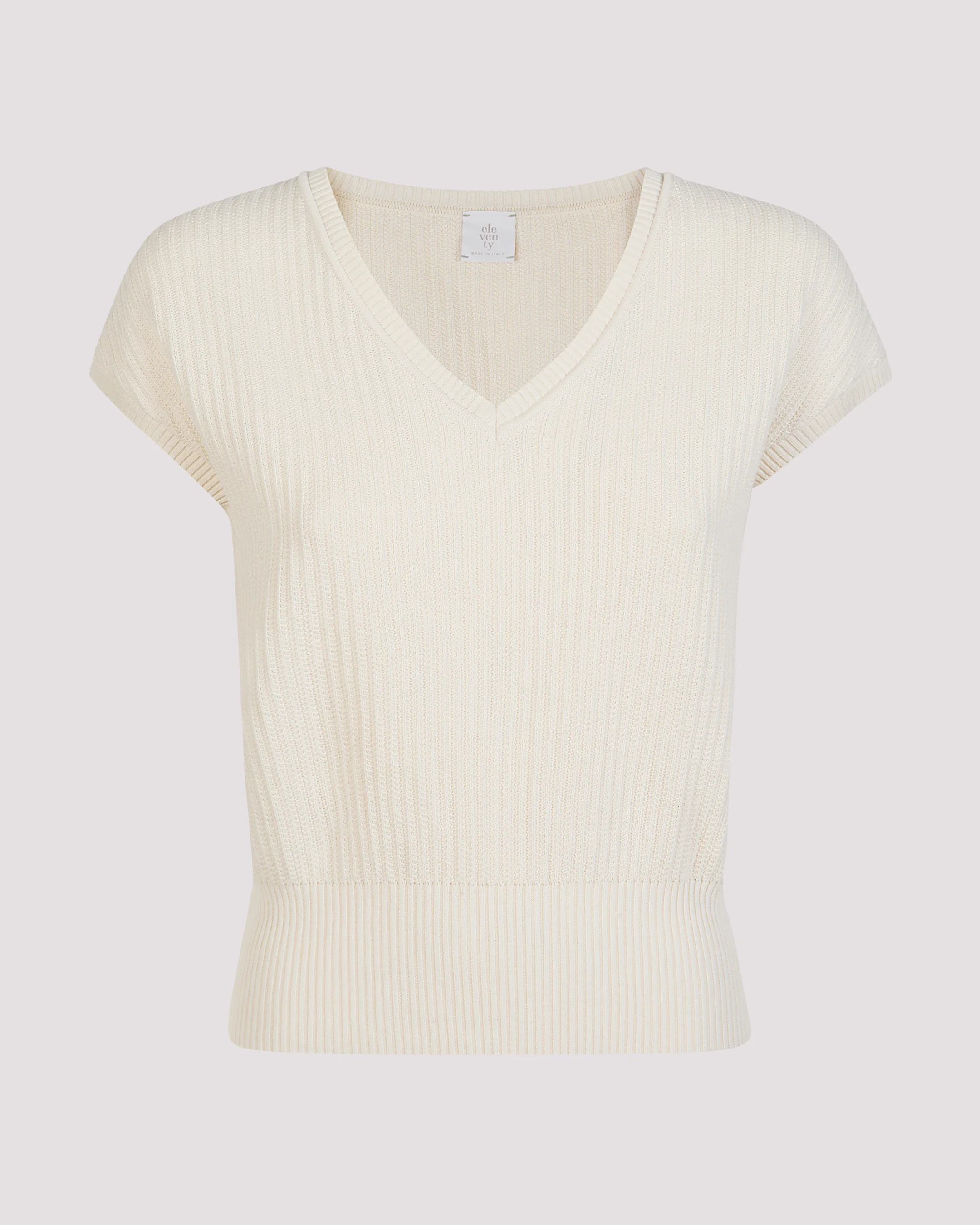 Maglia Smanicata in Cotone Organico Scollo a V - Image 4