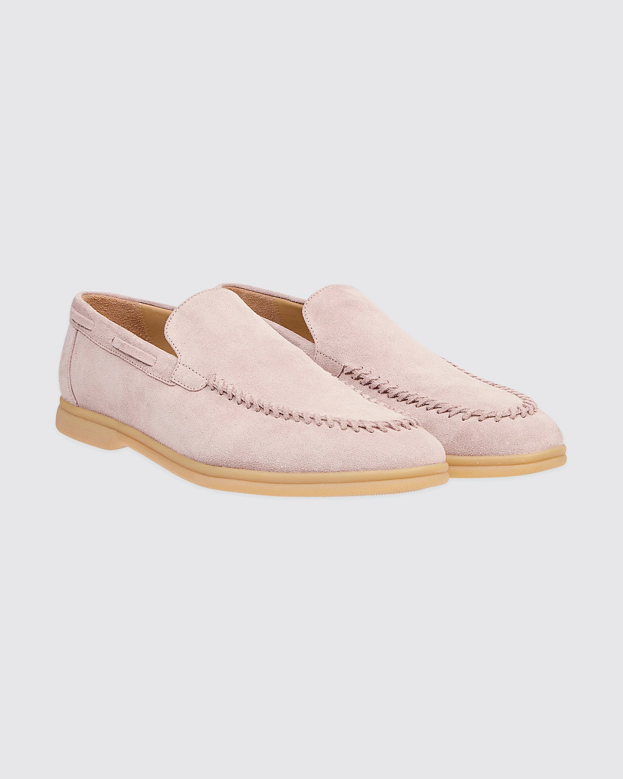 Mocassino in Pelle Scamosciata Blu con Suola Gomma - Image 7