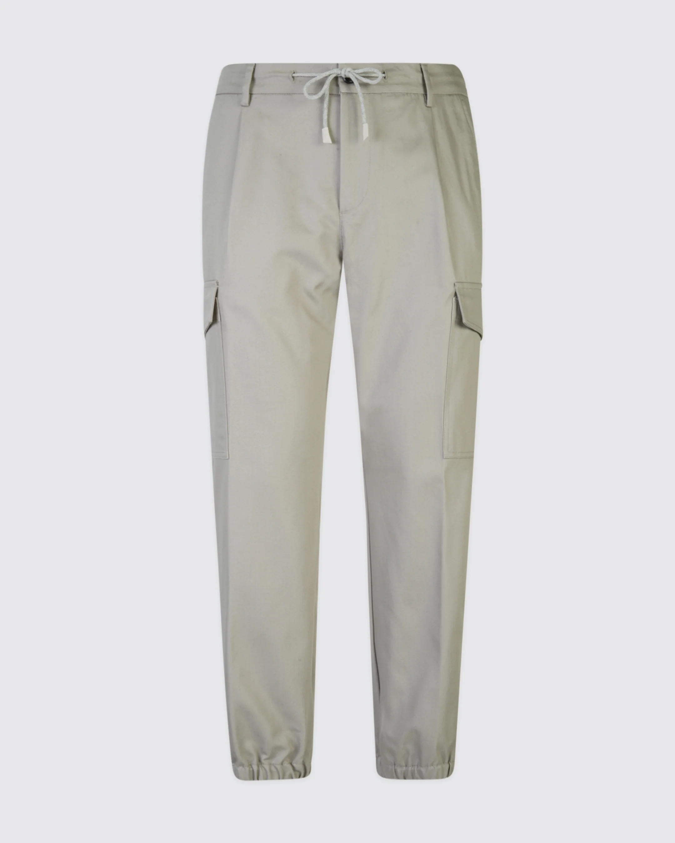 Pantaloni Cargo in Cotone con Coulisse e Zip - Image 5