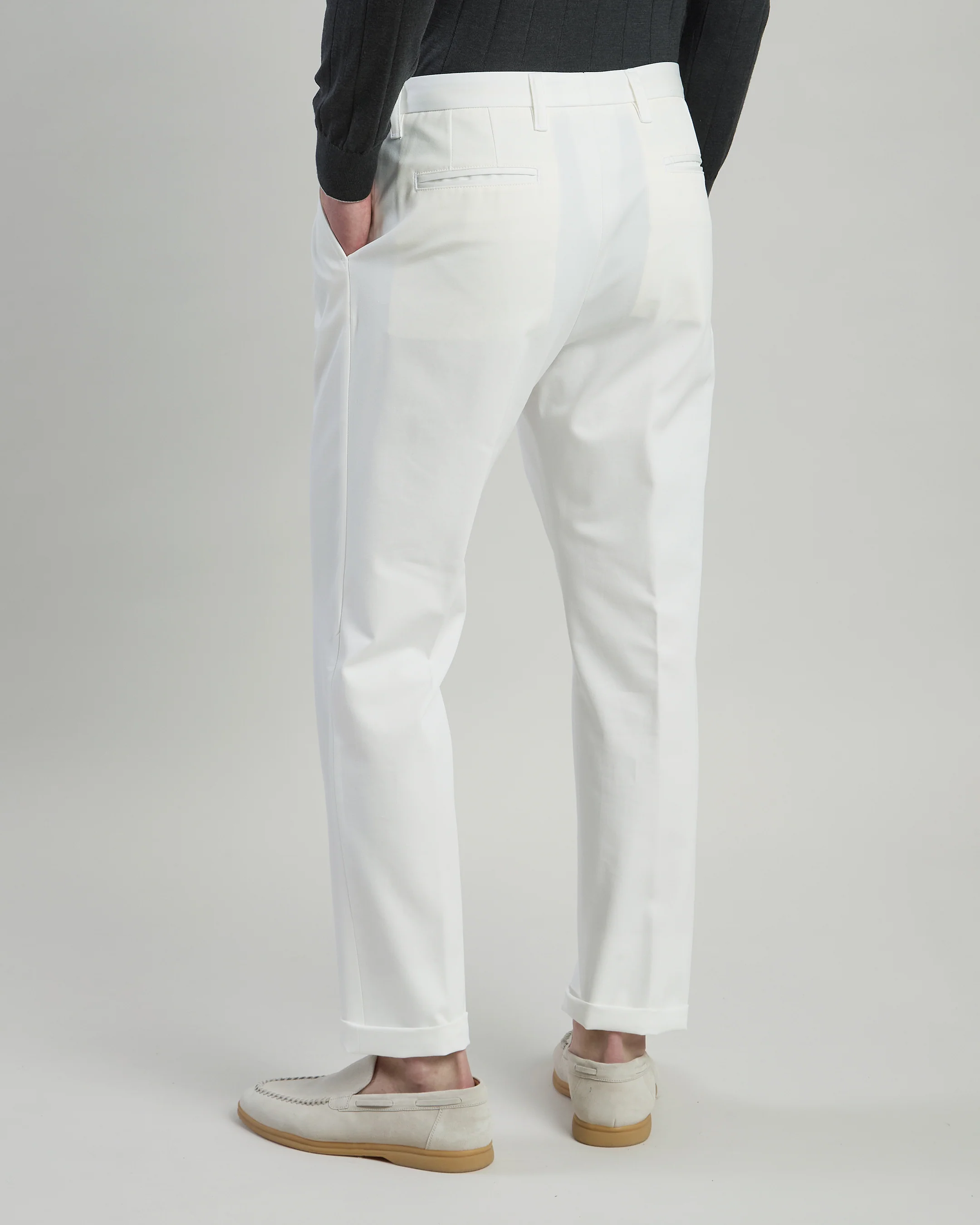 Pantalone in Cotone con Pinces da Uomo Made in Italy - Image 2