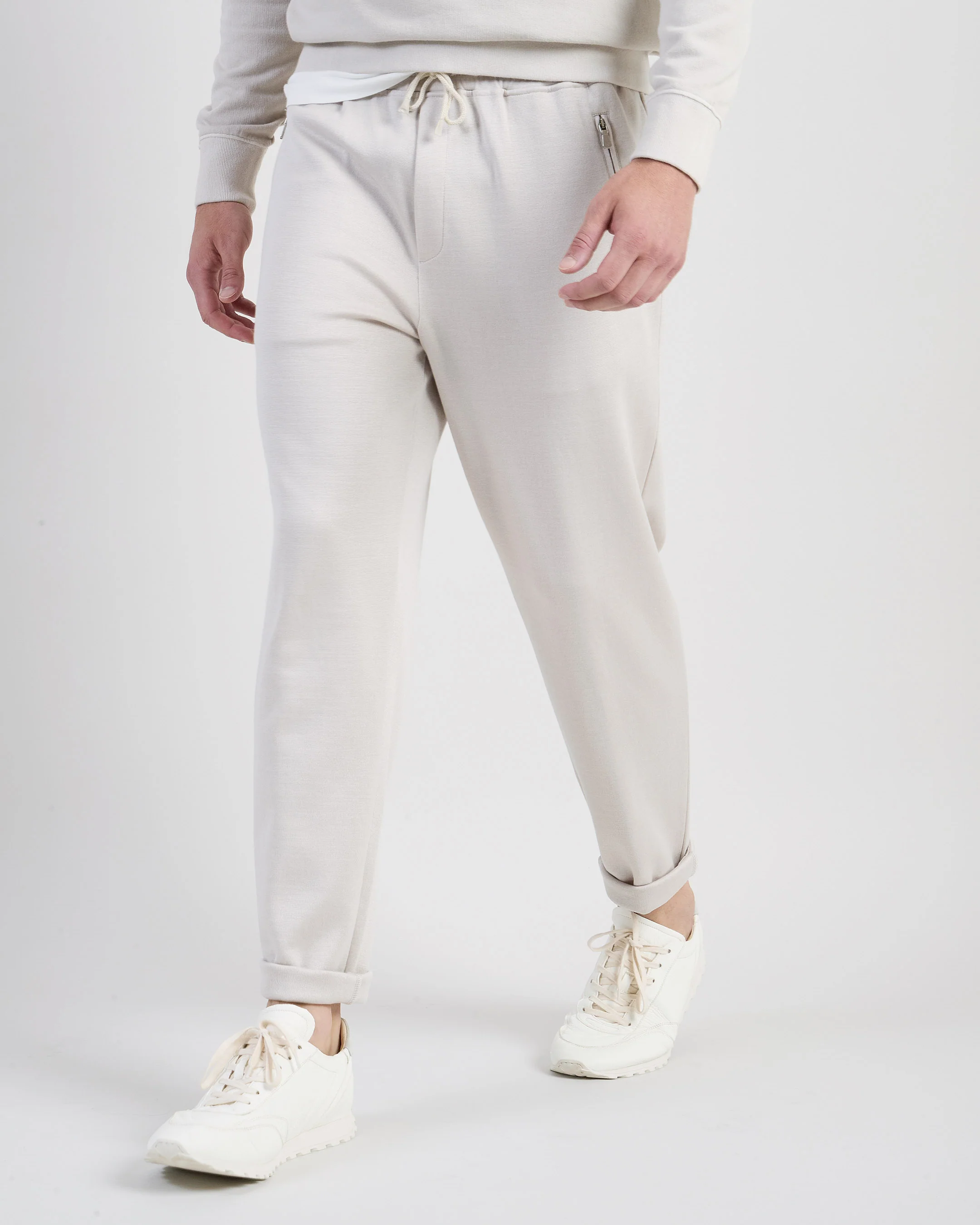 Pantalone Jogger in Cotone Giza con Coulisse