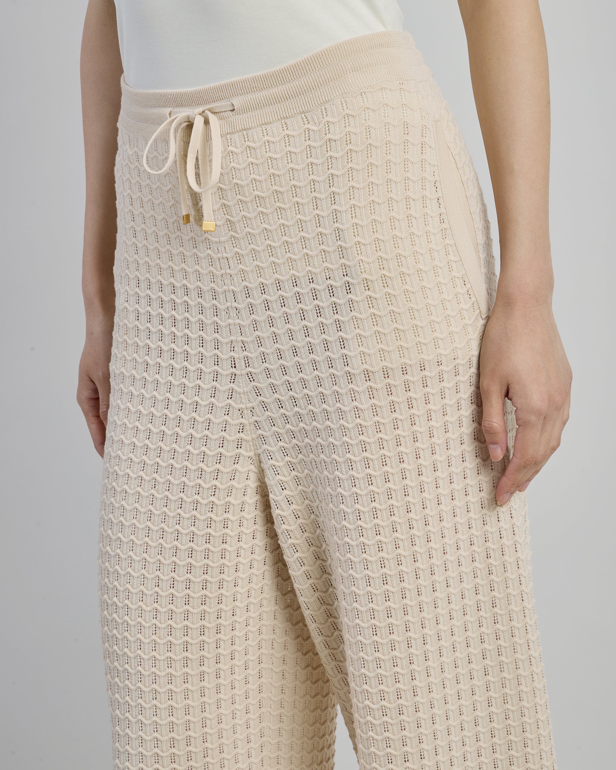 Pantalone Donna in Maglia di Lana 14 Micron Pregiata - Image 3