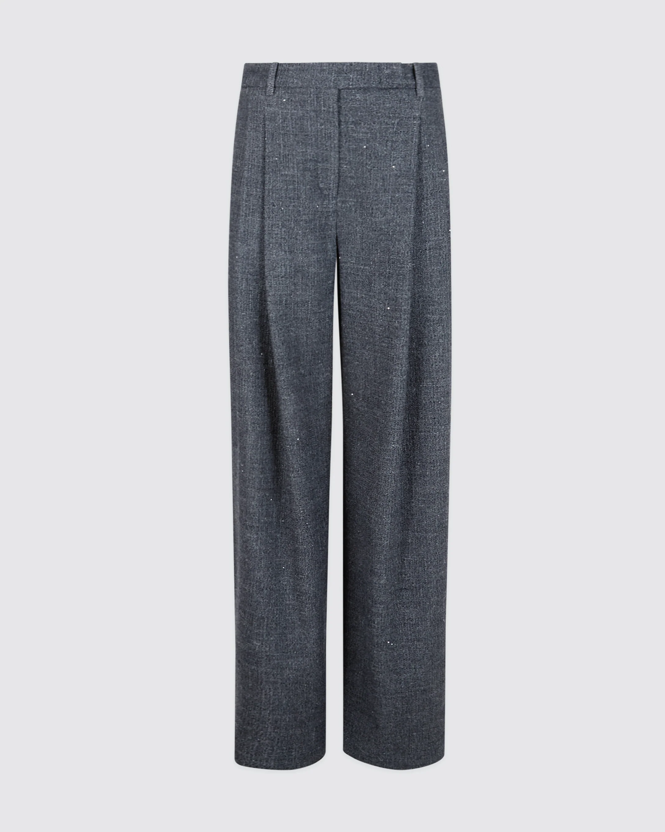Pantalone Donna in Lana e Lino con Micro Paillettes - Image 4