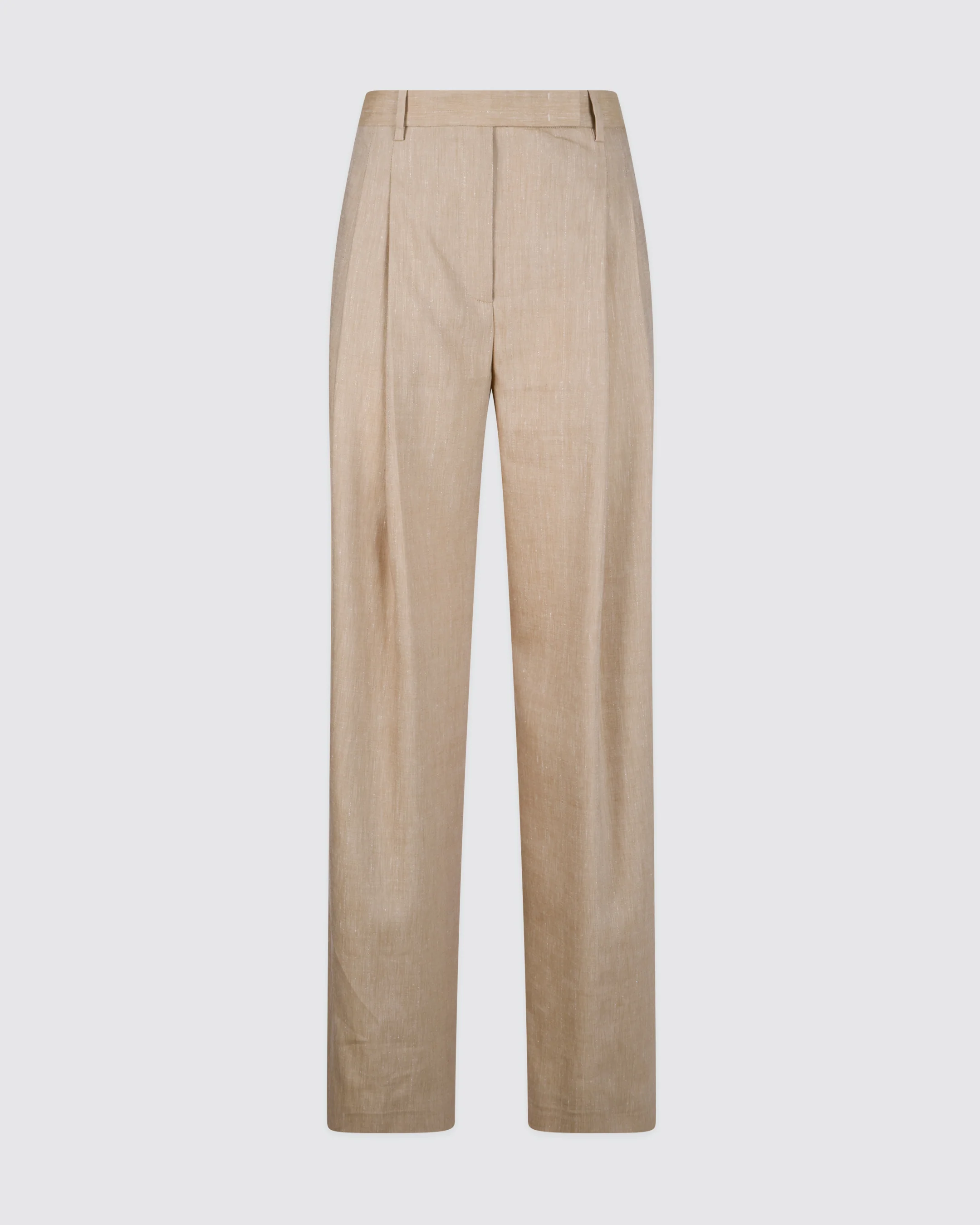 Pantalone Donna in Lino e Lana Gessato con Pinces - Image 4