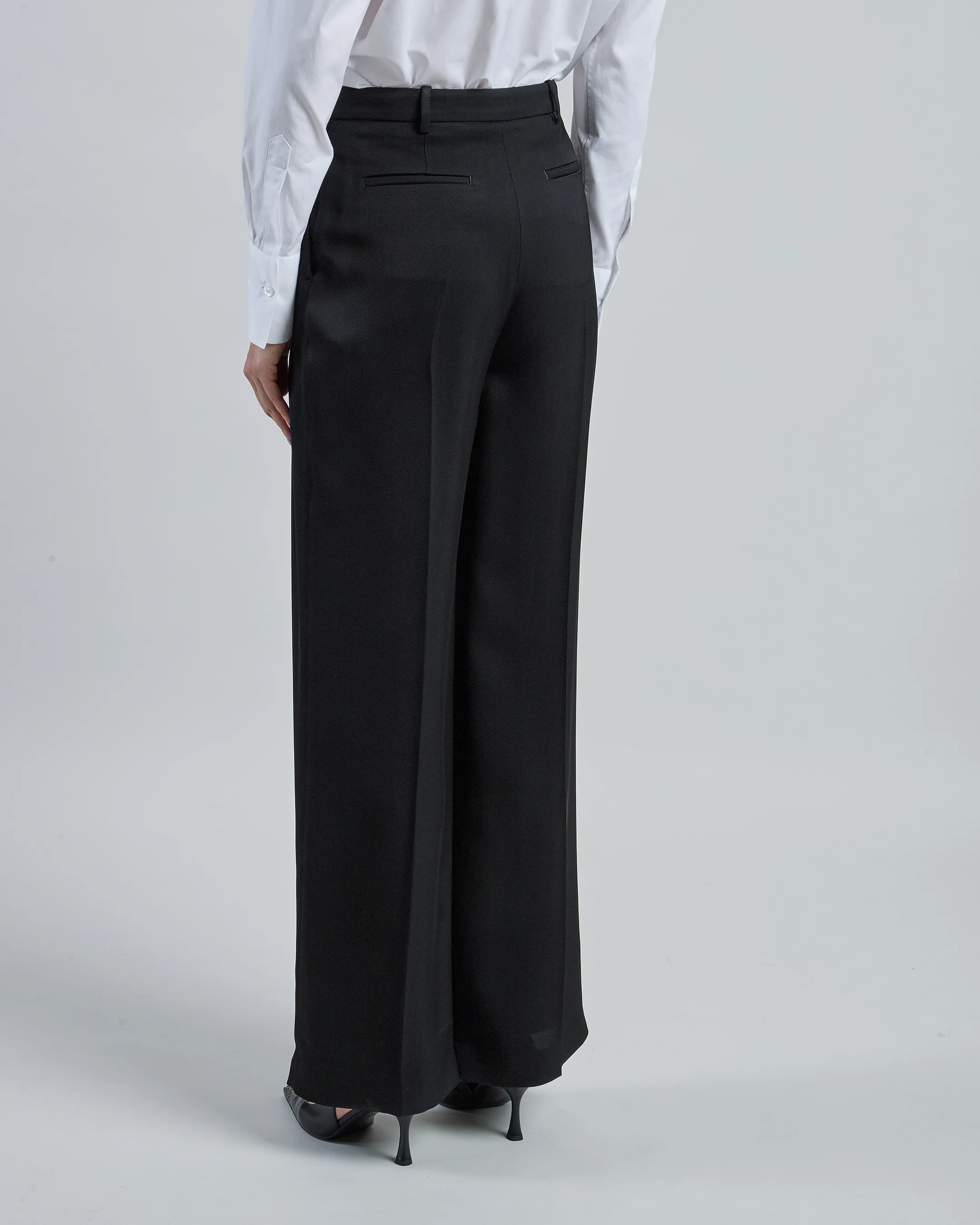 Pantaloni in Viscosa con Doppia Pince da Donna - Image 6