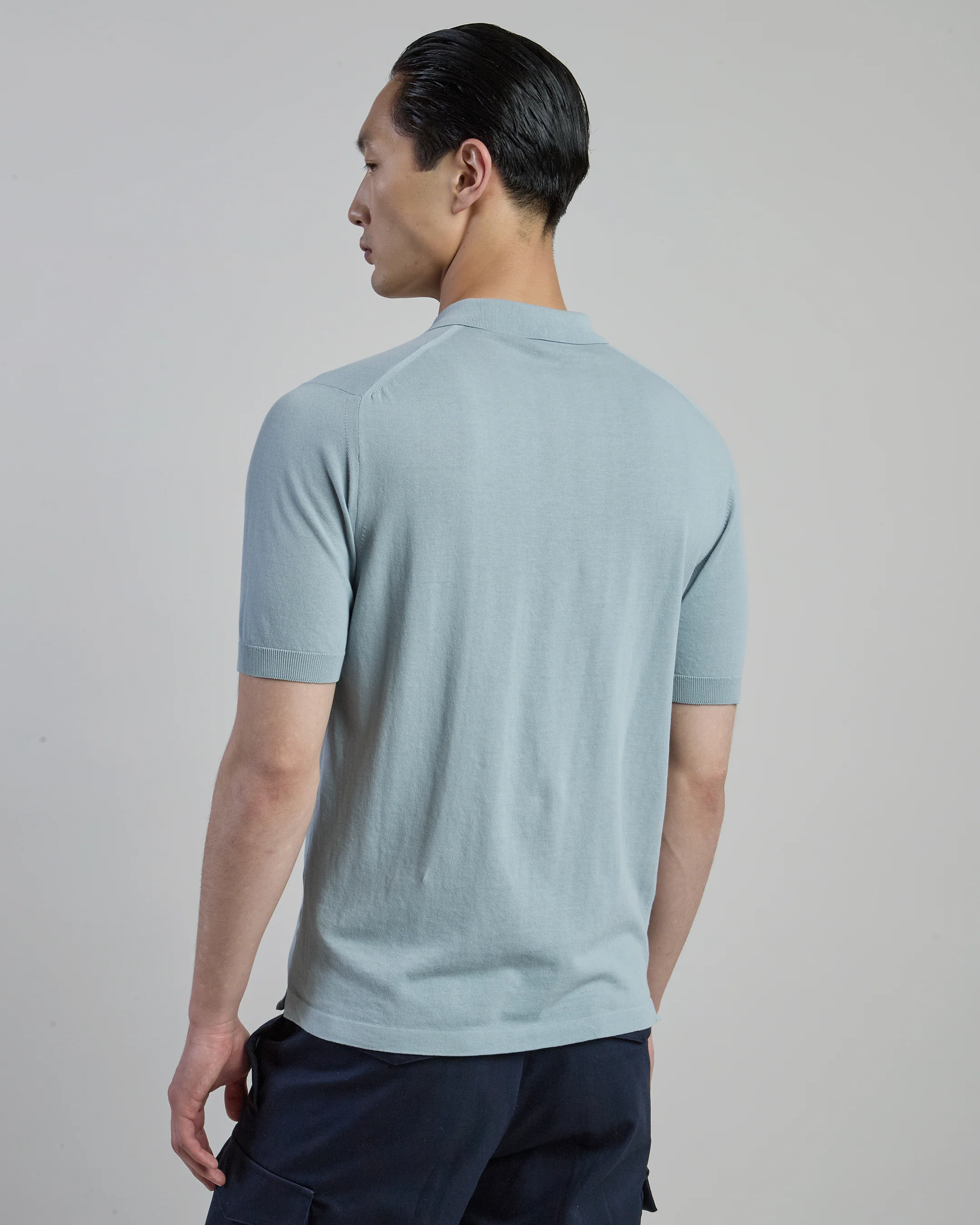 Polo in Maglia di Cotone Crepe a Mezza Manica - Image 6
