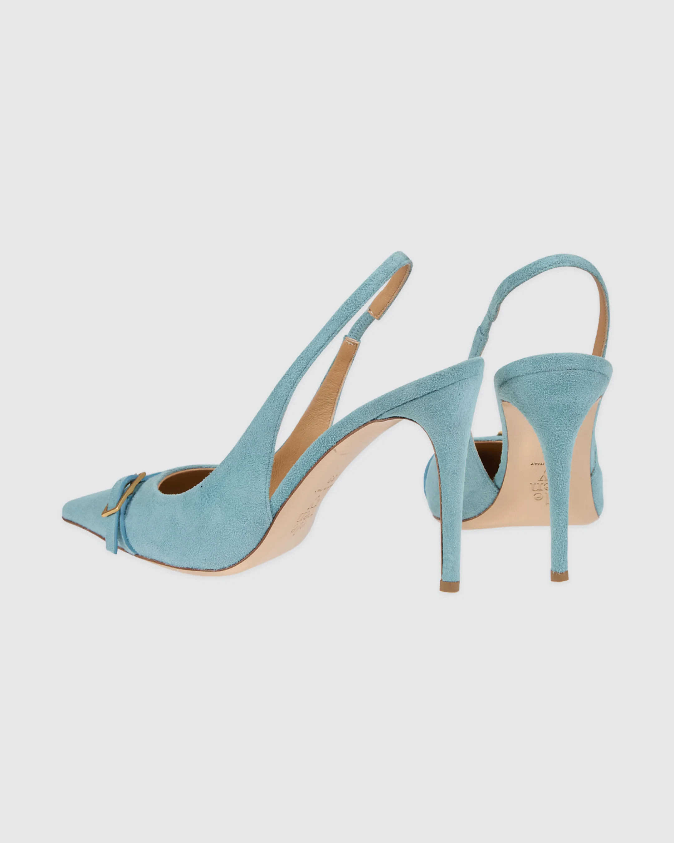 Décolleté a Punta in Camoscio con Tacco 9 cm - Image 3