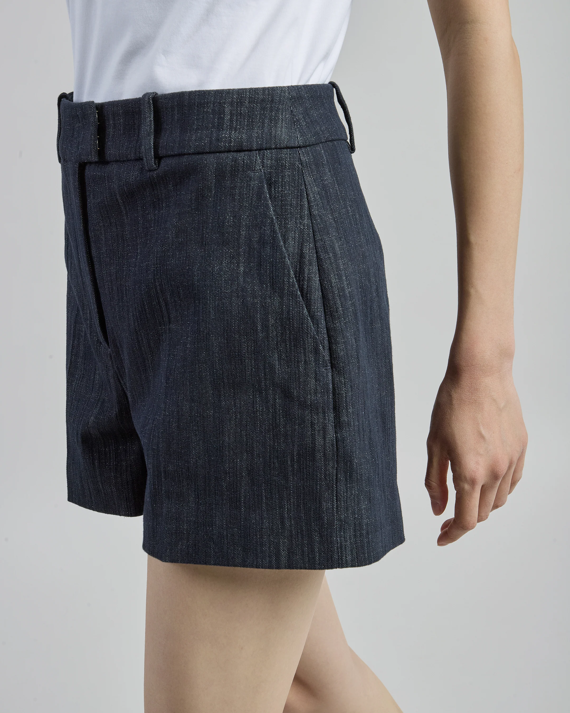 Shorts in Cotone e Viscosa con Lurex da Donna - Image 3