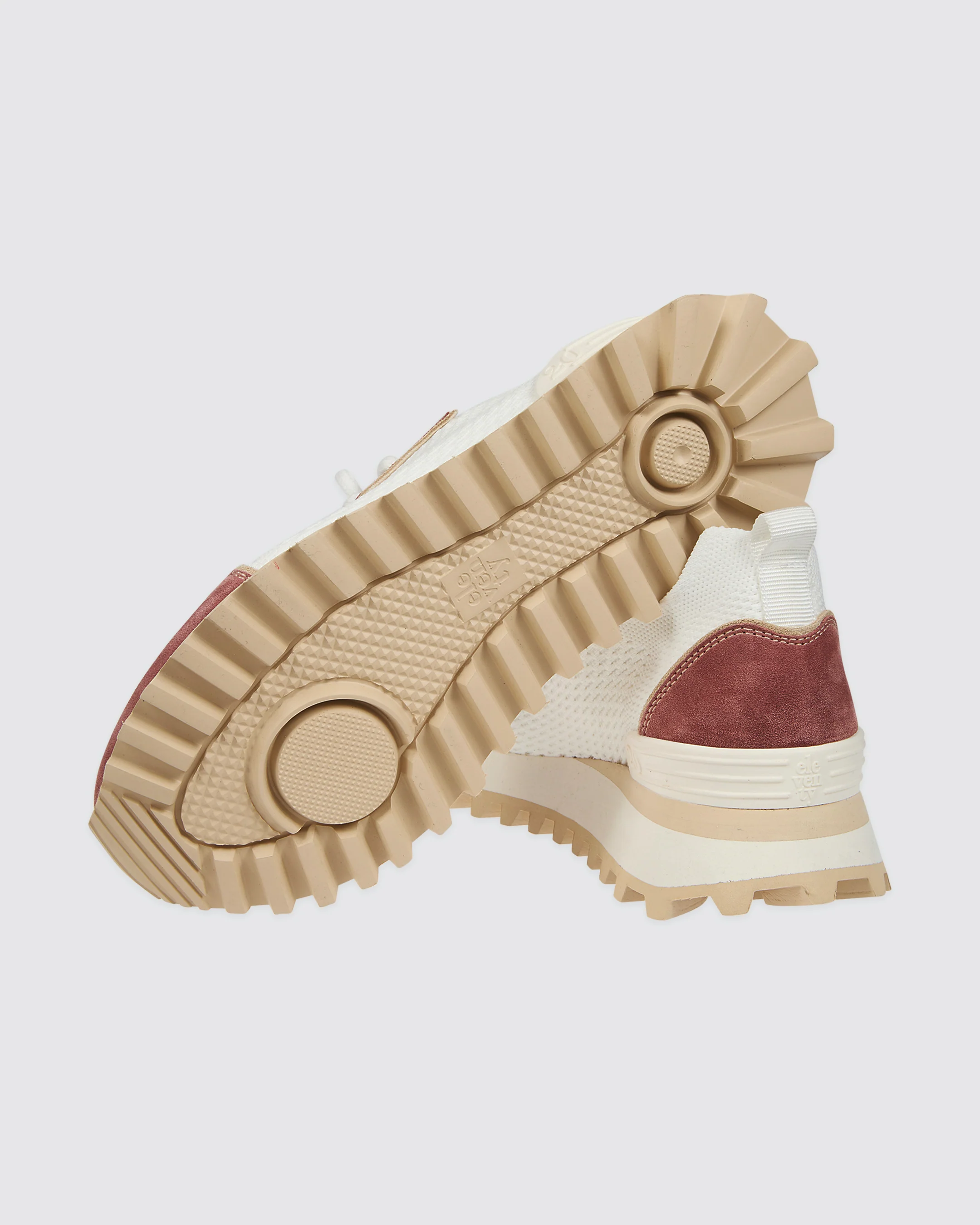 Sneakers running in maglia e pelle da donna - Image 6