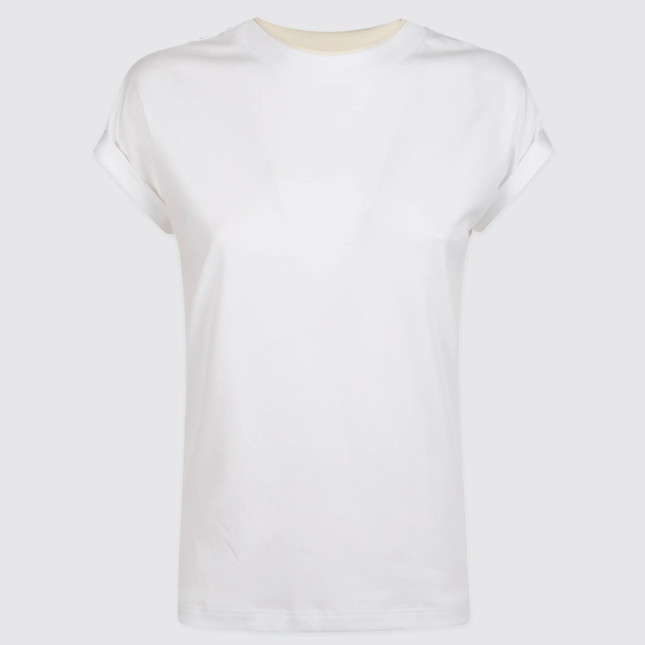 T-shirt Girocollo in Cotone Pregiato da Donna - Image 8