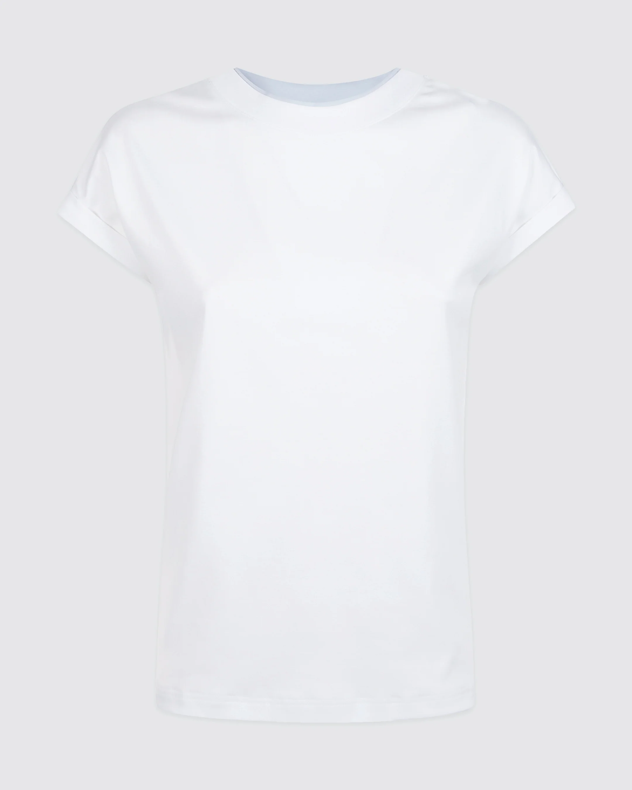 T-shirt Girocollo in Cotone Pregiato da Donna - Image 9