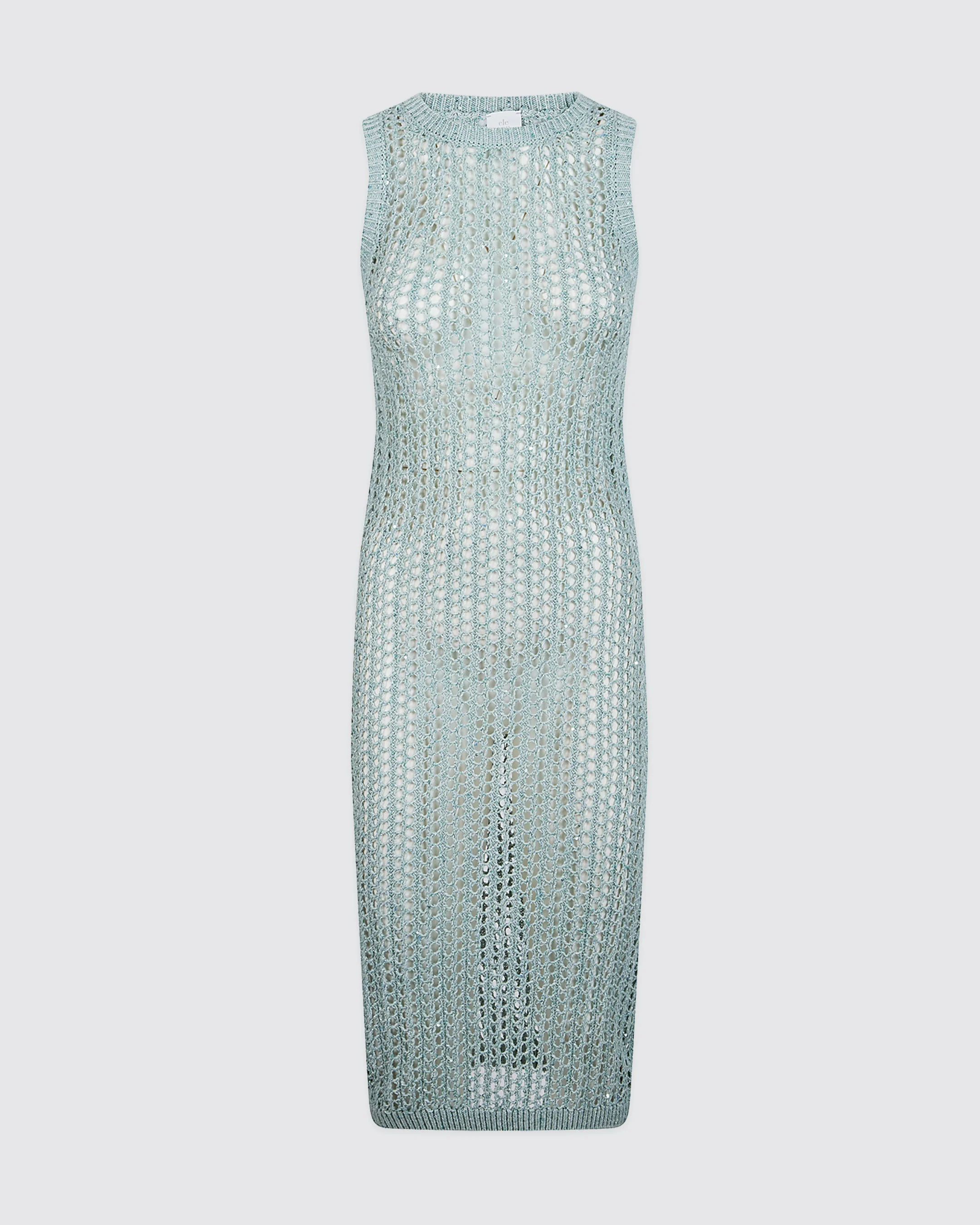 Vestito Smanicato in Cotone e Lino con Paillettes - Image 6