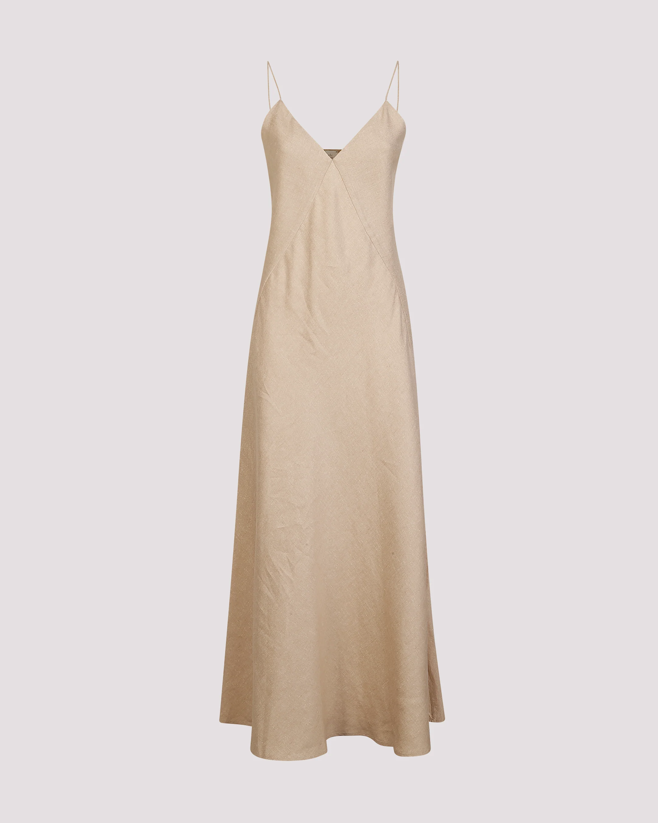 Vestito Lungo in Lino e Viscosa con Lurex - Image 4